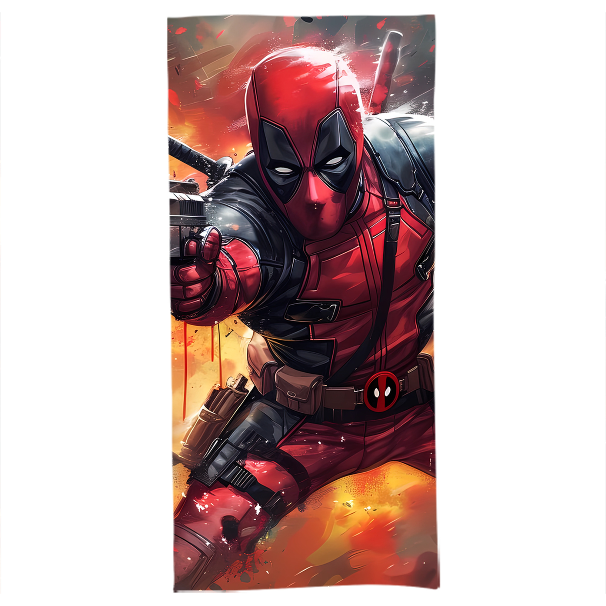 （画像用） Deadpool デッドプール 大判バスタオル 70×140cm 吸水速乾 柔らかい肌触り