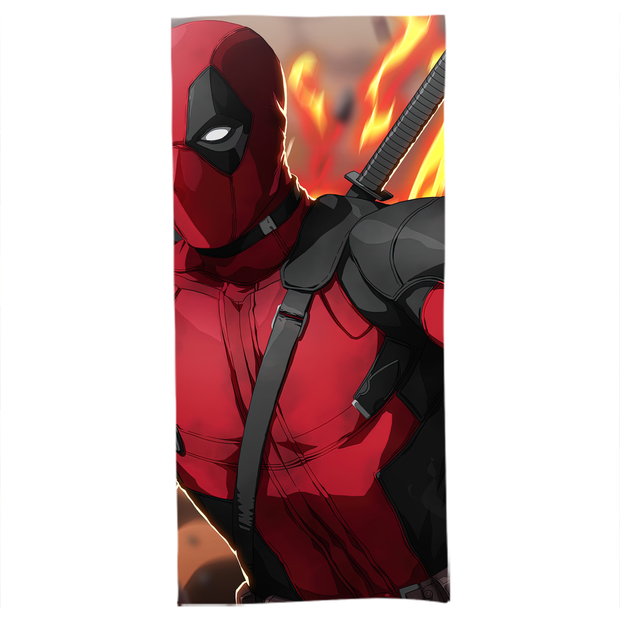 （画像用） Deadpool デッドプール 大判バスタオル 70×140cm 吸水速乾 柔らかい肌触り