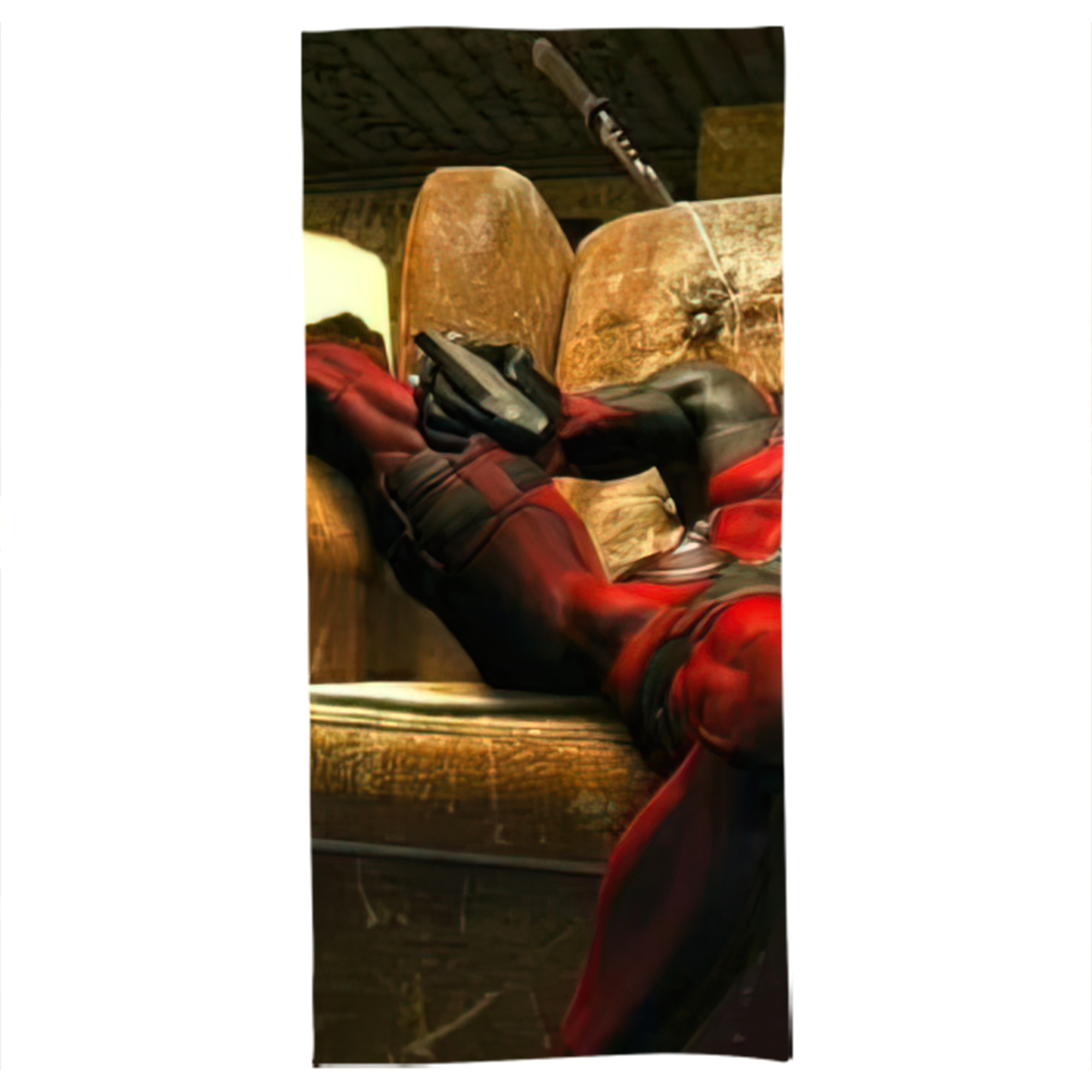 （画像用） Deadpool デッドプール 大判バスタオル 70×140cm 吸水速乾 柔らかい肌触り