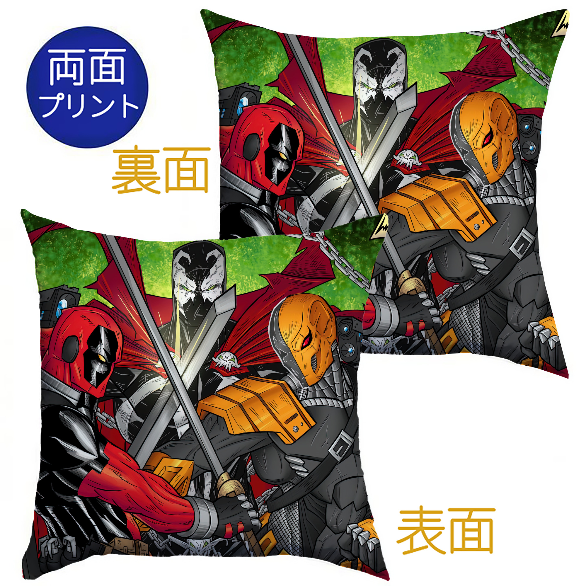 （画像用） Deadpool デッドプール クッションカバー＆本体セット（ポリエステル素材）