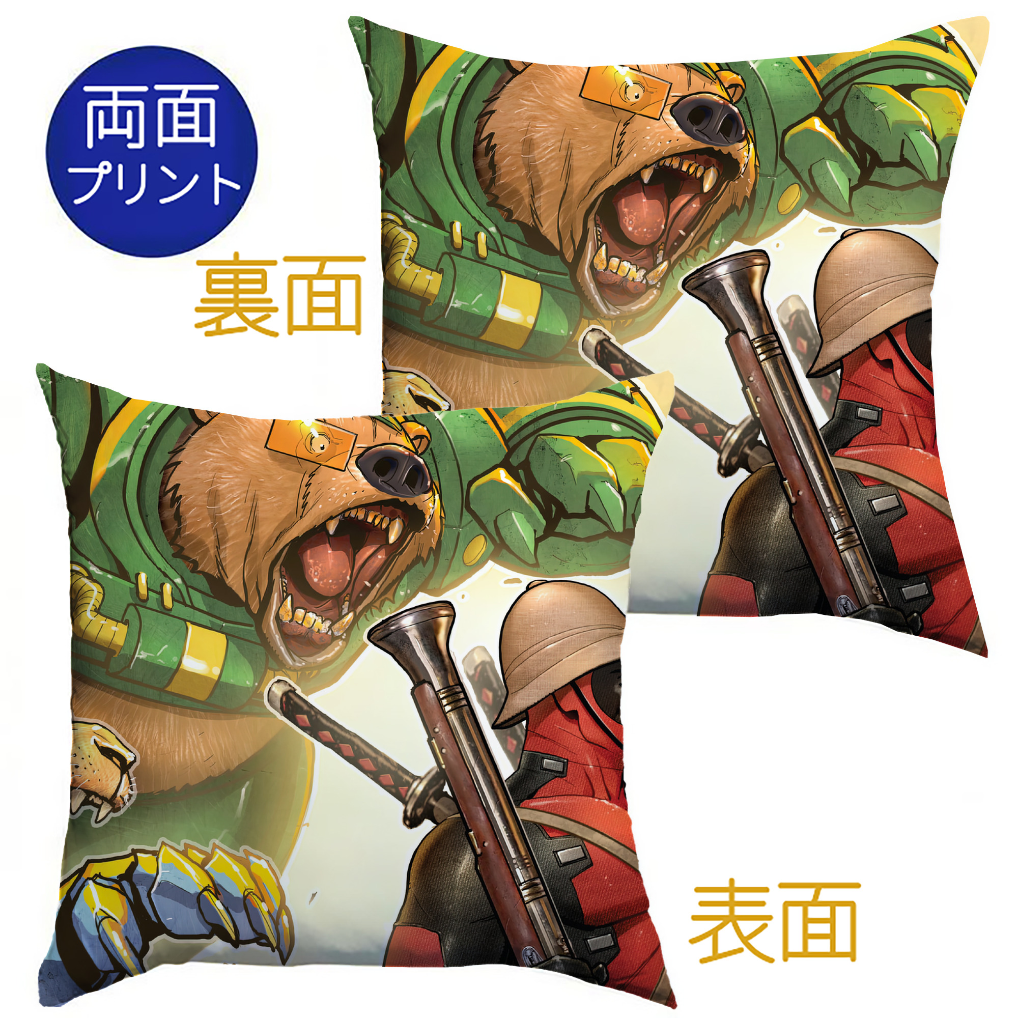 （画像用） Deadpool デッドプール クッションカバー＆本体セット（ポリエステル素材）