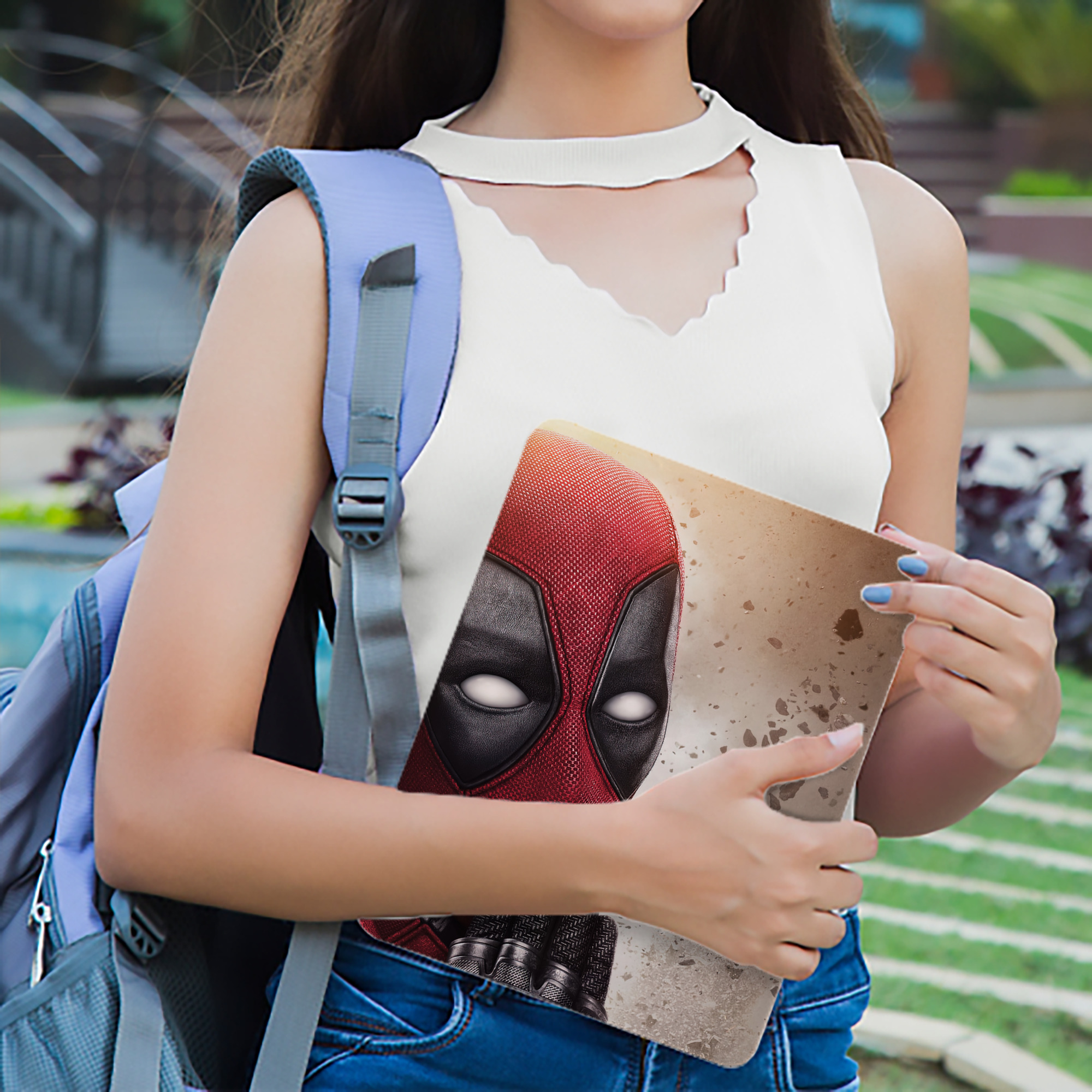 Deadpool デッドプール IPad ケース ブック型 PUレザー TPU 耐衝撃 軽量 薄型 ペン収納なし 全面保護 IPad 各モデル対応