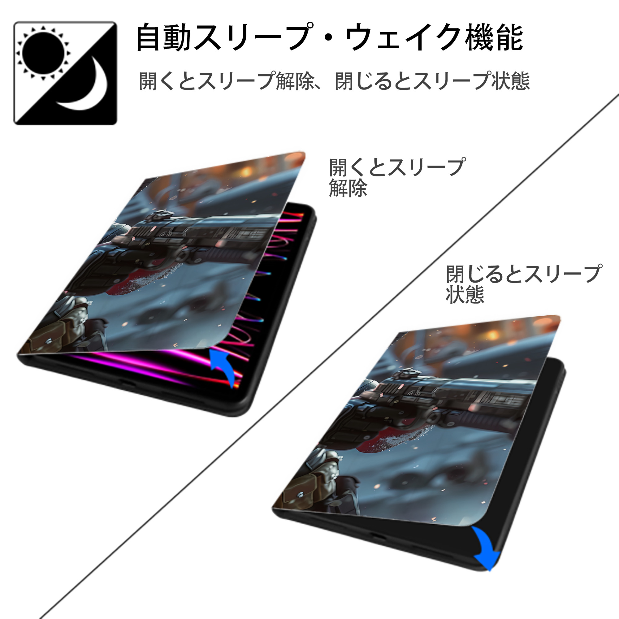 Deadpool デッドプール IPad ケース ブック型 PUレザー TPU 耐衝撃 軽量 薄型 ペン収納なし 全面保護 IPad 各モデル対応