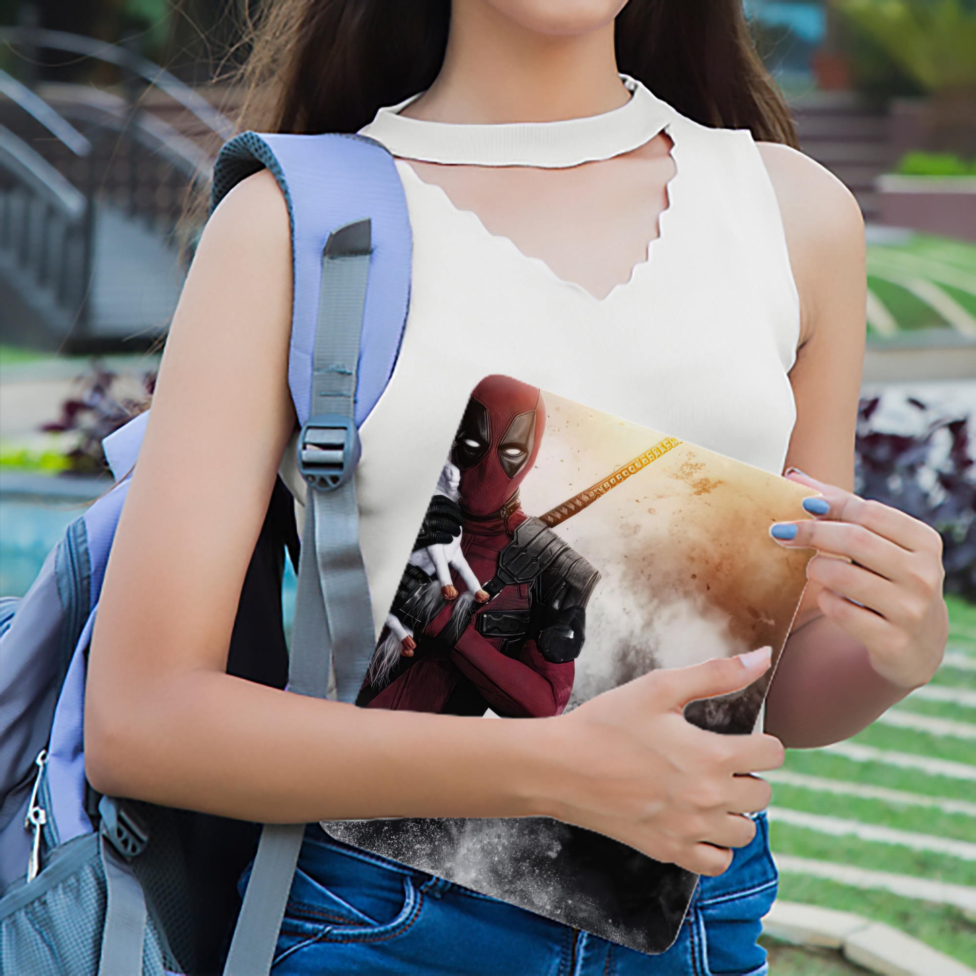 Deadpool デッドプール IPad ケース ブック型 PUレザー TPU 耐衝撃 軽量 薄型 ペン収納なし 全面保護 IPad 各モデル対応