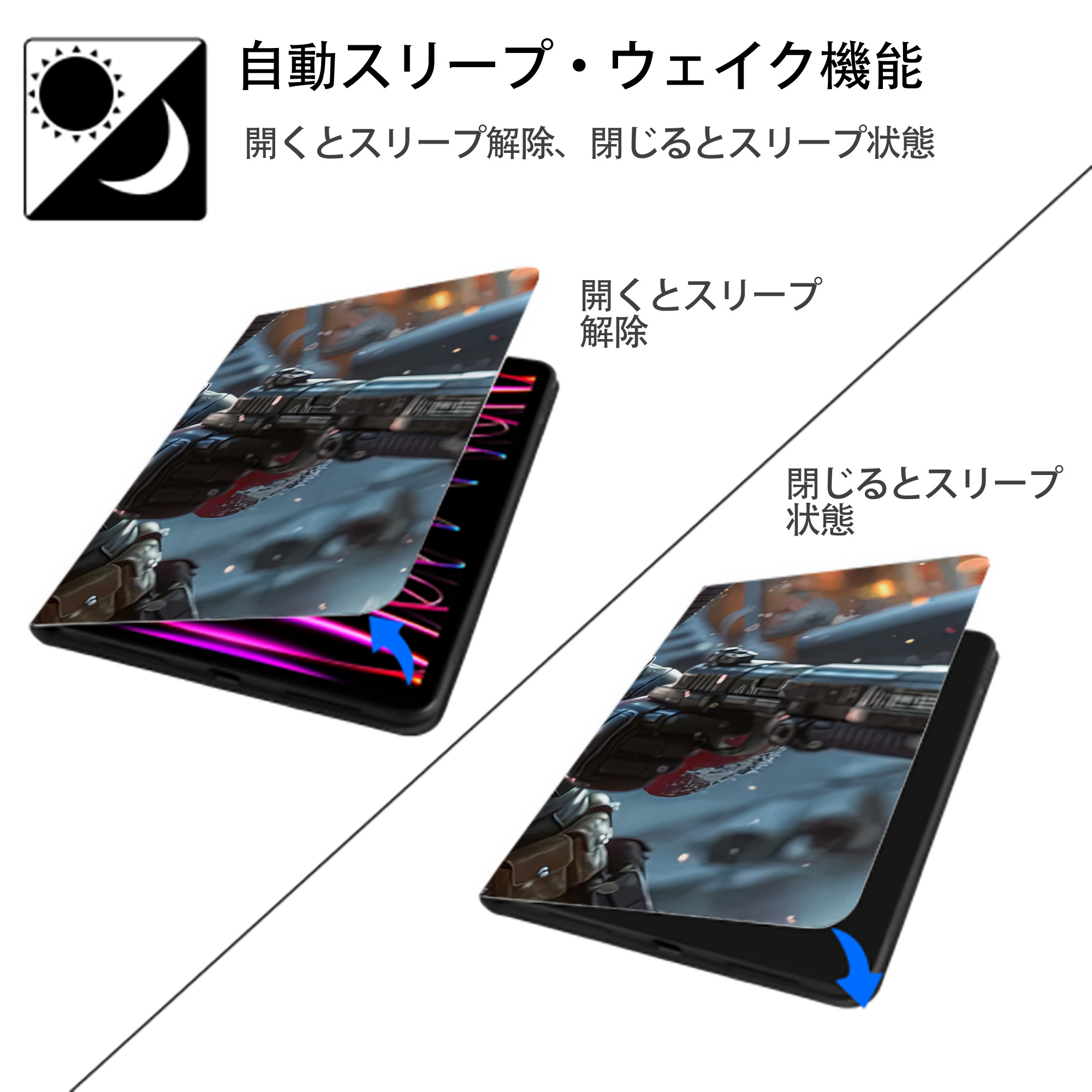 Deadpool デッドプール IPad ケース ブック型 PUレザー TPU 耐衝撃 軽量 薄型 ペン収納なし 全面保護 IPad 各モデル対応