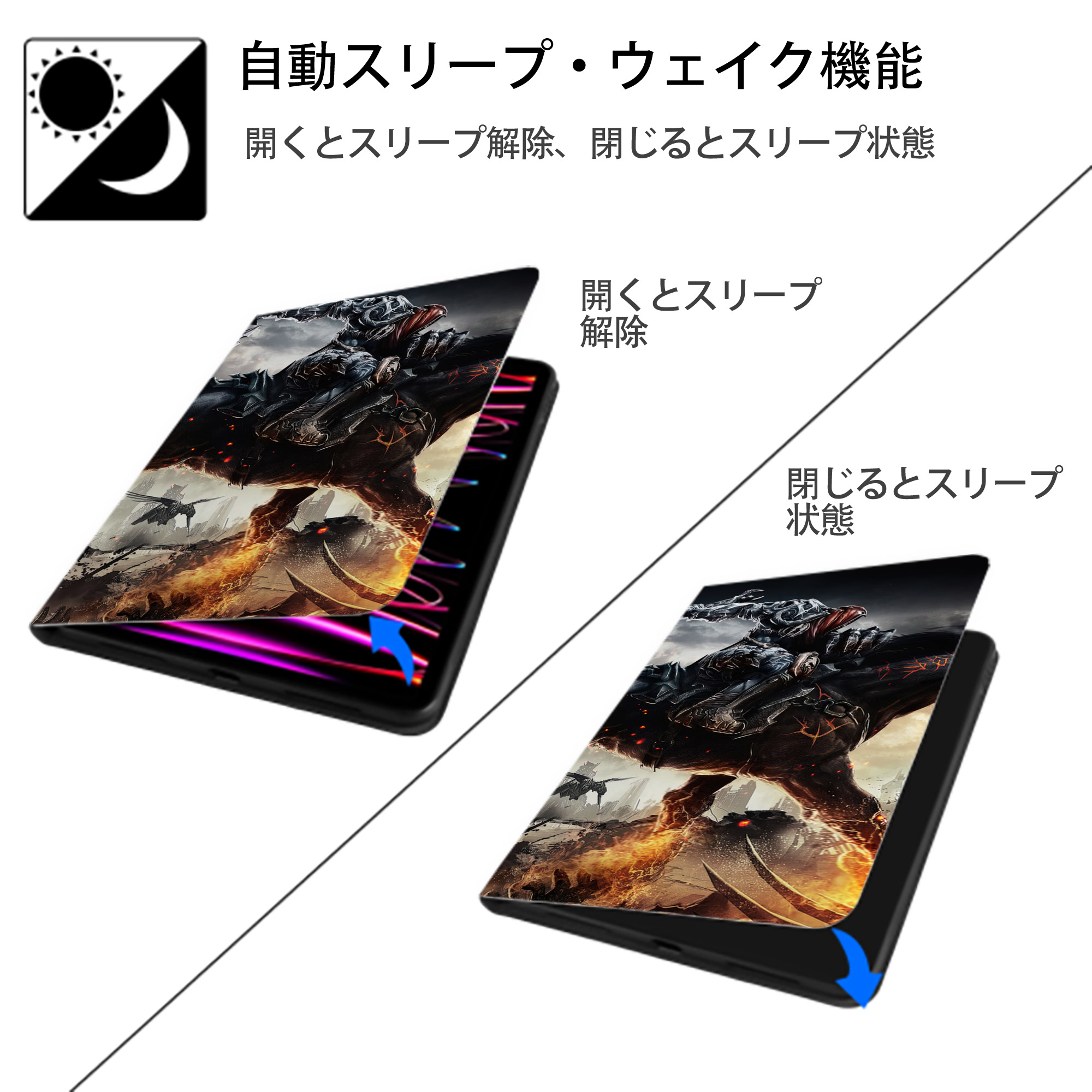 Deadpool デッドプール IPadケース ペンホルダー付き ブックスタイルデザイン