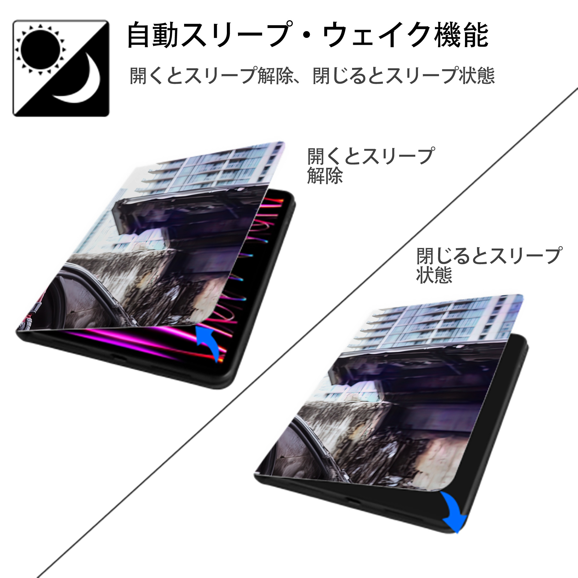 Deadpool デッドプール IPadケース ペンホルダー付き ブックスタイルデザイン