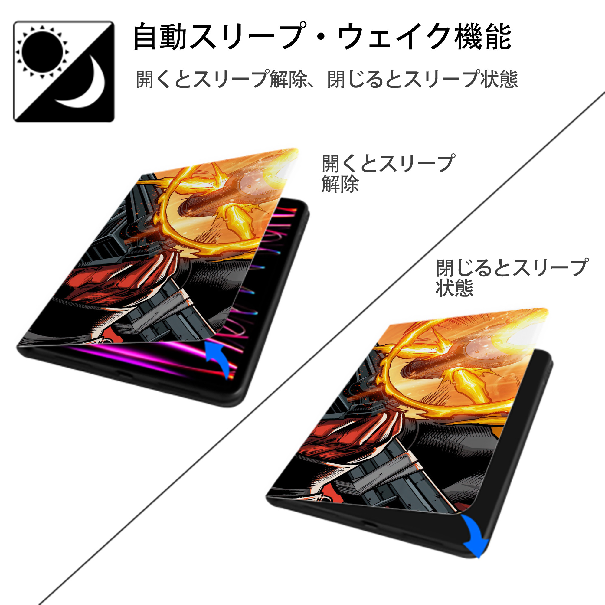 Deadpool デッドプール IPadケース ペンホルダー付き ブックスタイルデザイン