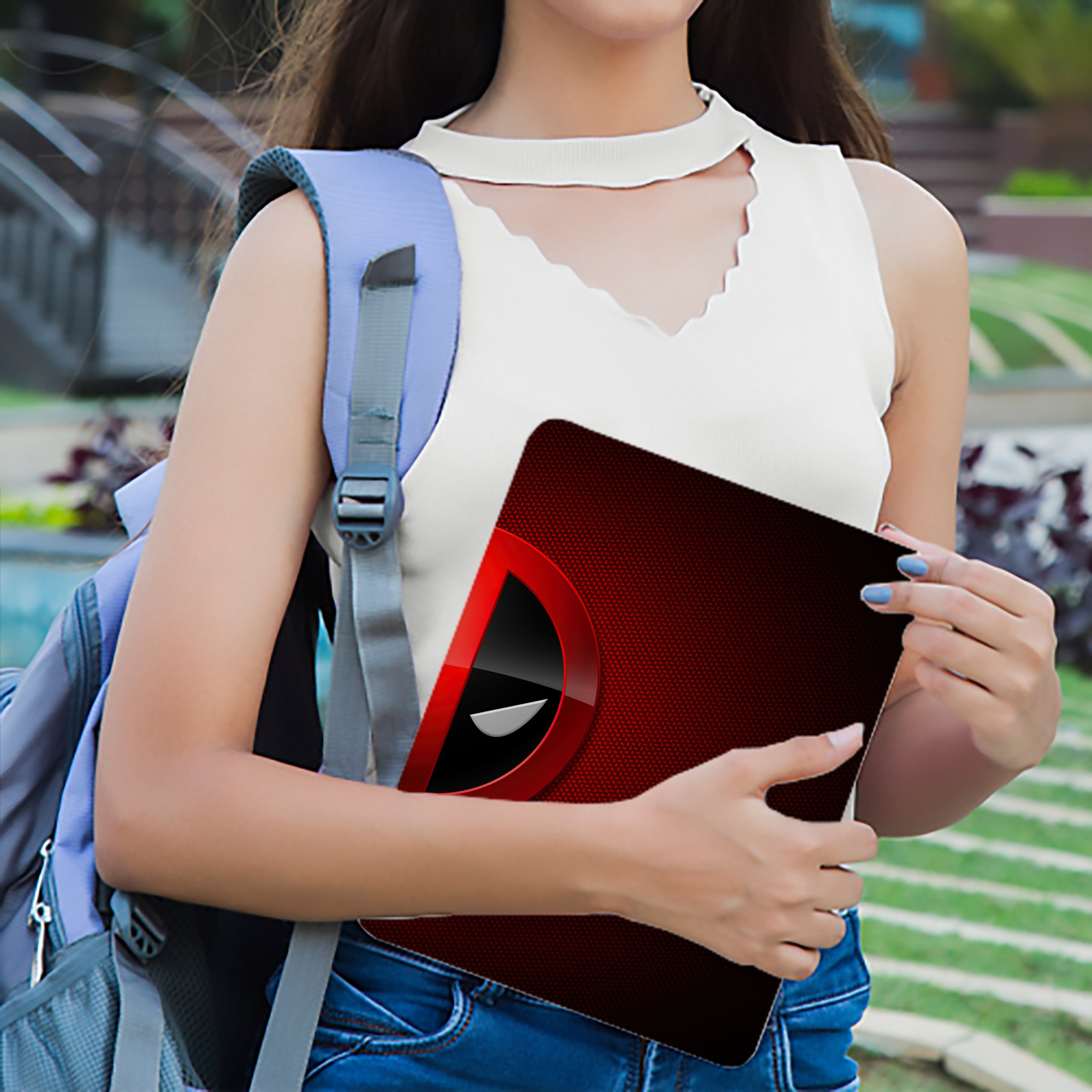 Deadpool デッドプール IPadケース ペンホルダー付き ブックスタイルデザイン