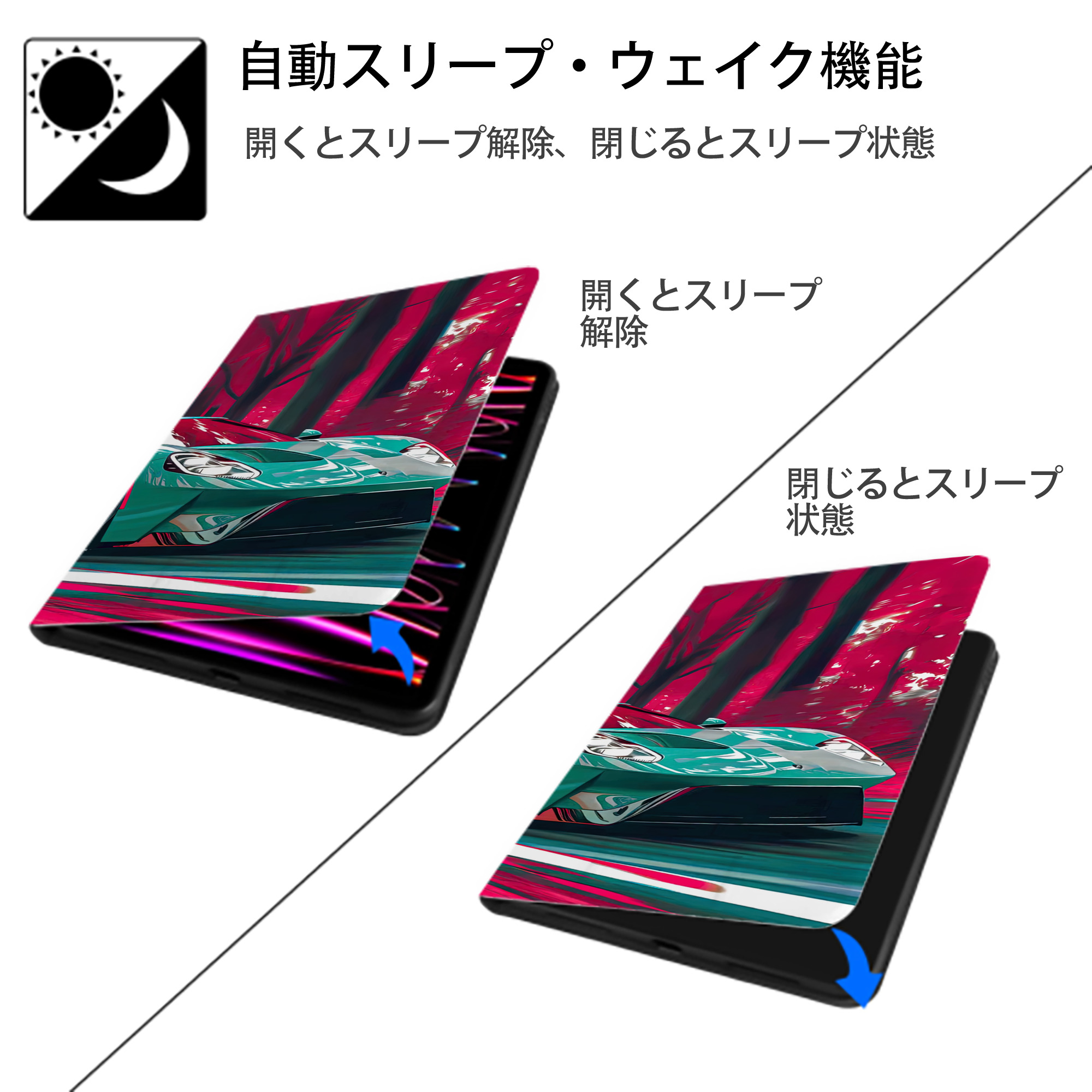 Deadpool デッドプール IPadケース ペンホルダー付き ブックスタイルデザイン