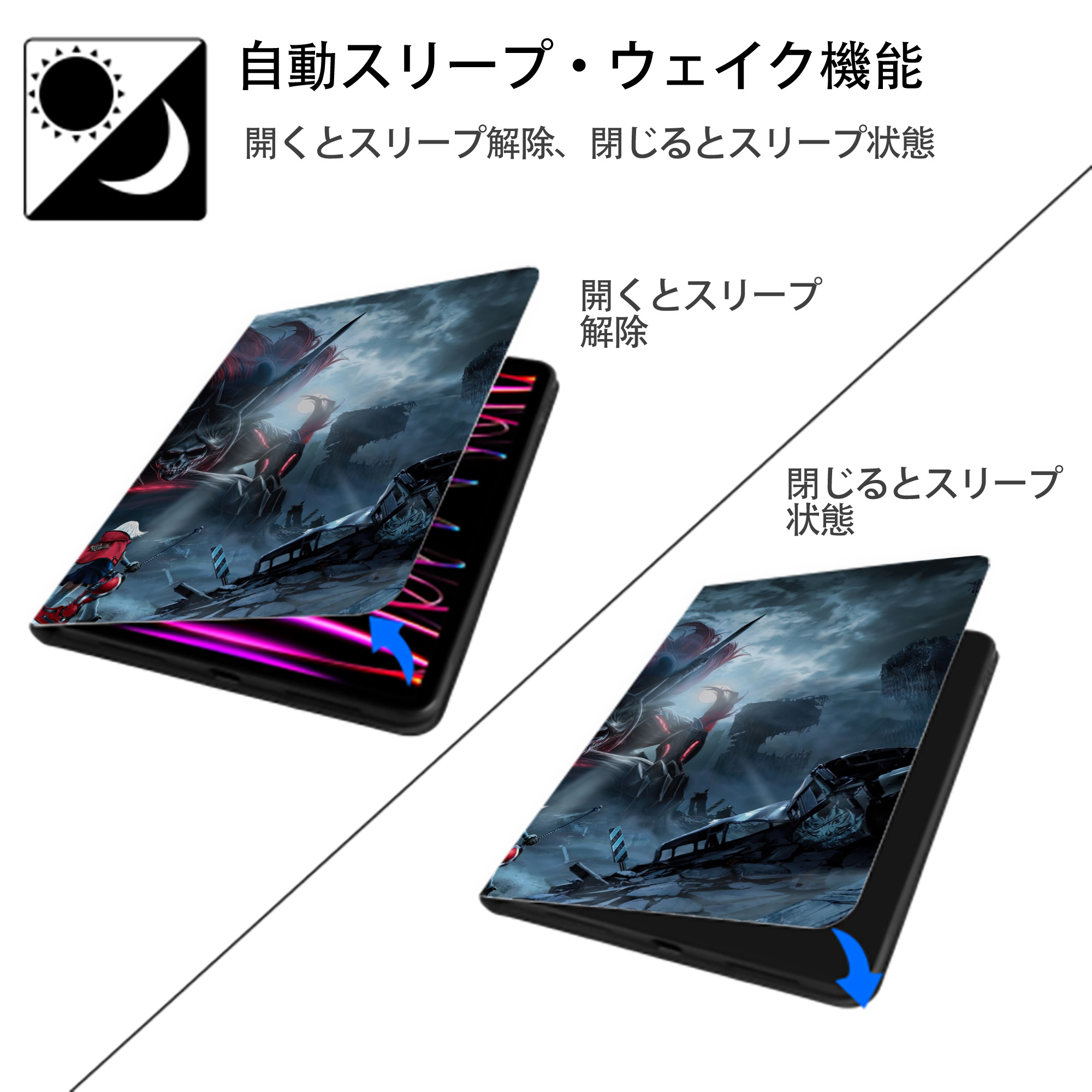 Deadpool デッドプール IPadケース ペンホルダー付き ブックスタイルデザイン