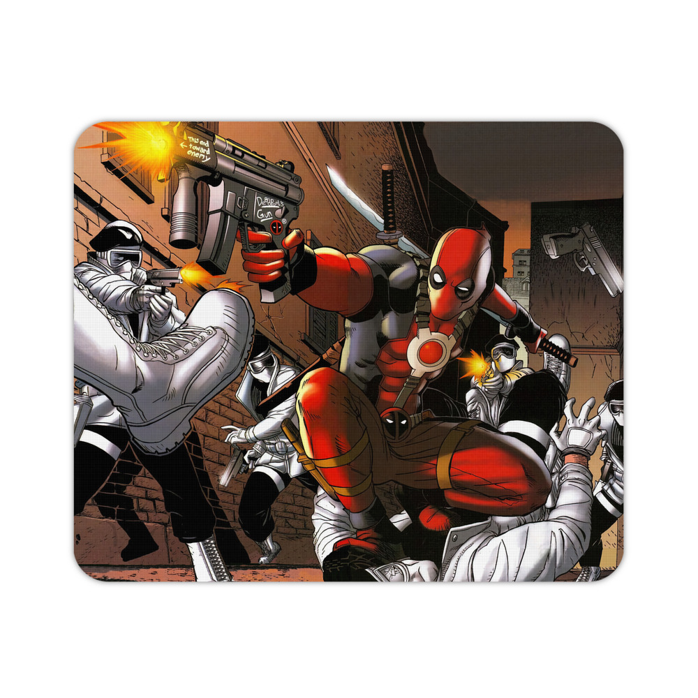 （画像用） Deadpool デッドプール マウスパッド ステッチ加工 ラバー素材 防水 滑り止め 超薄型 ゲーミング/オフィス対応