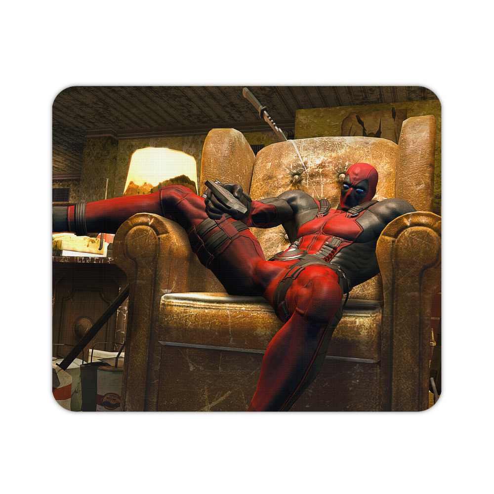 （画像用） Deadpool デッドプール マウスパッド ステッチ加工 ラバー素材 防水 滑り止め 超薄型 ゲーミング/オフィス対応