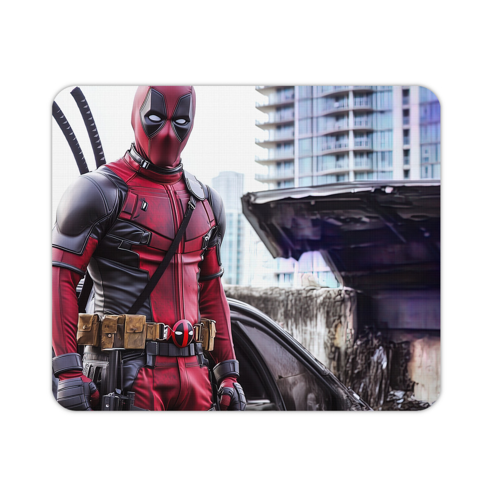 （画像用） Deadpool デッドプール マウスパッド ステッチ加工 ラバー素材 防水 滑り止め 超薄型 ゲーミング/オフィス対応
