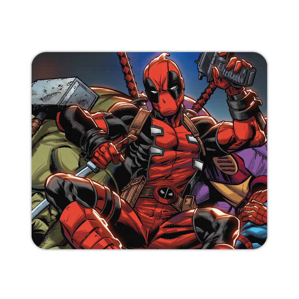 （画像用） Deadpool デッドプール マウスパッド ステッチ加工 ラバー素材 防水 滑り止め 超薄型 ゲーミング/オフィス対応