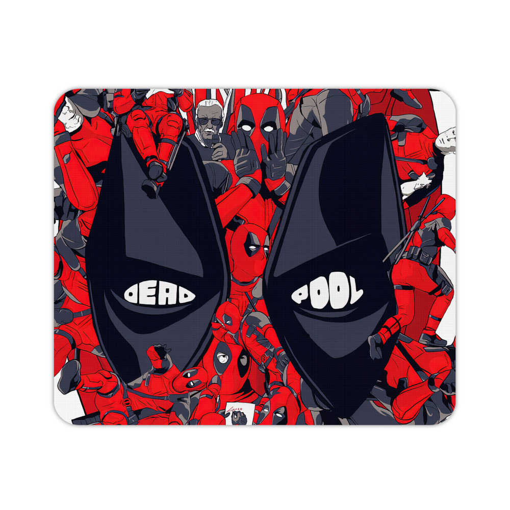 （画像用） Deadpool デッドプール マウスパッド ステッチ加工 ラバー素材 防水 滑り止め 超薄型 ゲーミング/オフィス対応