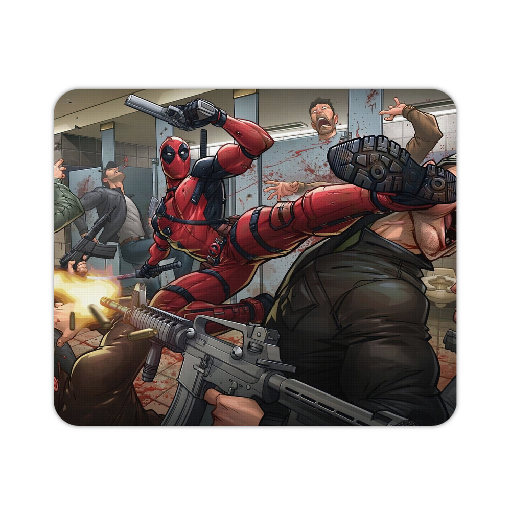 （画像用） Deadpool デッドプール マウスパッド ステッチ加工 ラバー素材 防水 滑り止め 超薄型 ゲーミング/オフィス対応