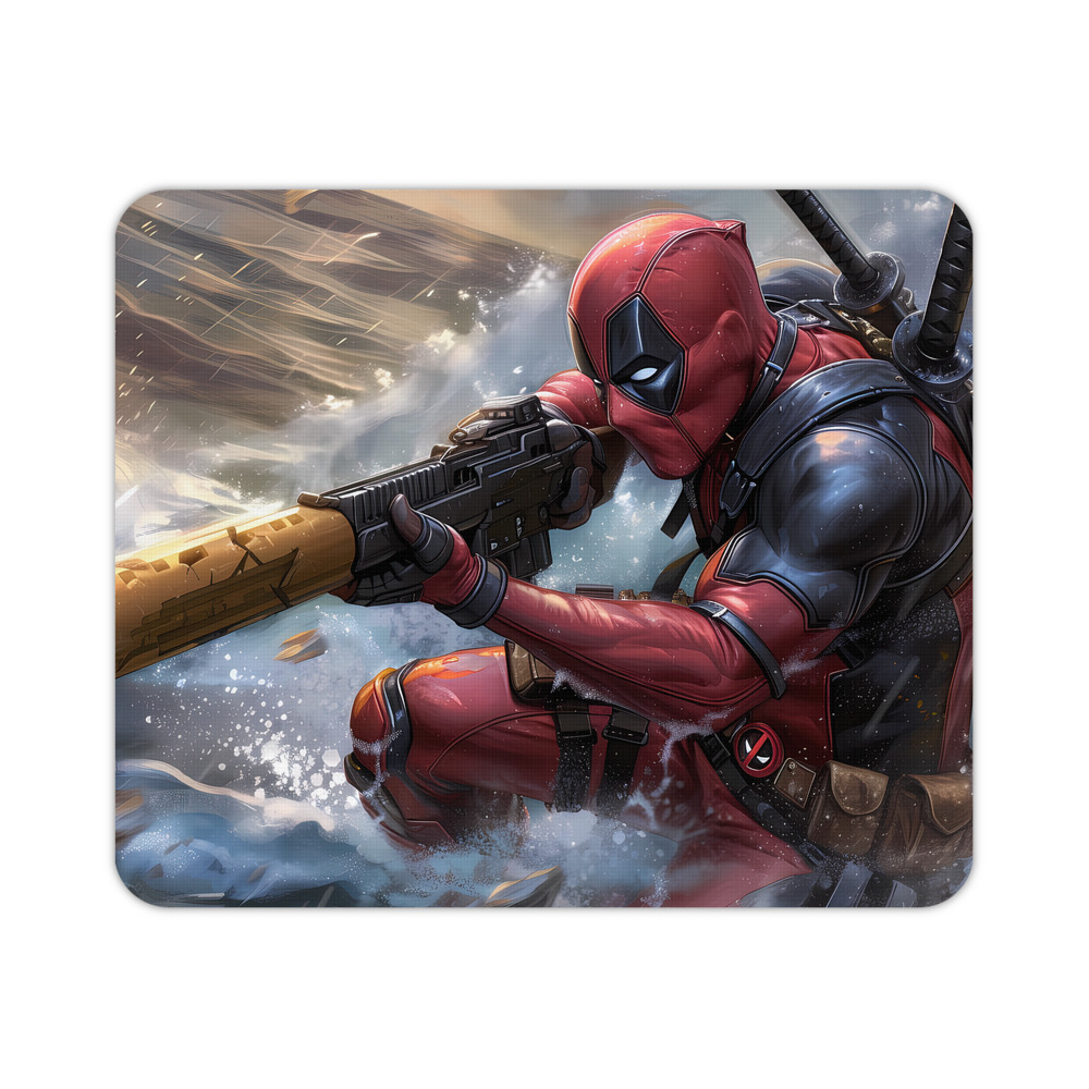（画像用） Deadpool デッドプール マウスパッド ステッチ加工 ラバー素材 防水 滑り止め 超薄型 ゲーミング/オフィス対応