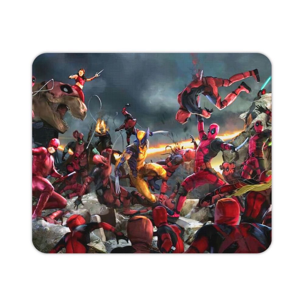 （画像用） Deadpool デッドプール マウスパッド ステッチ加工 ラバー素材 防水 滑り止め 超薄型 ゲーミング/オフィス対応