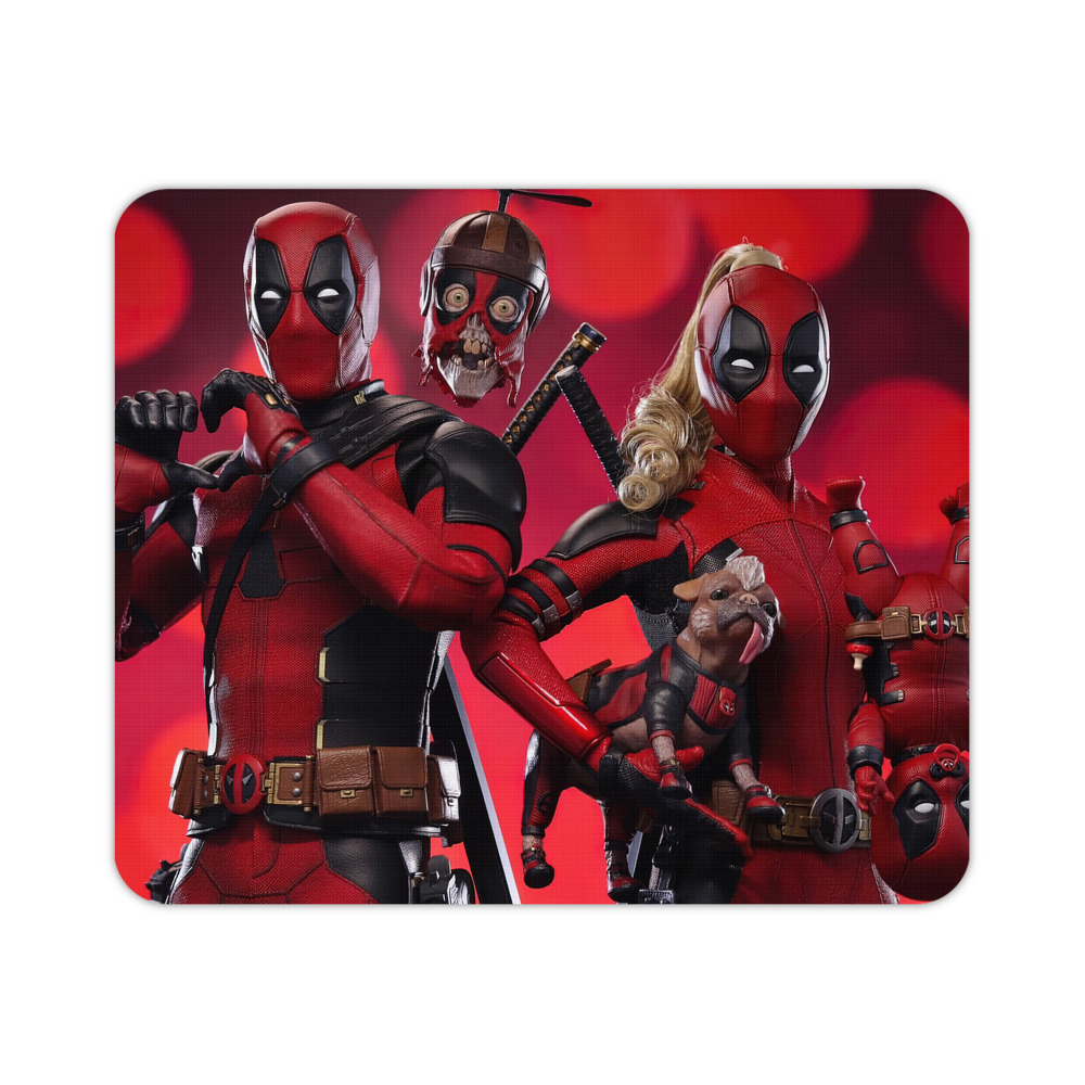 （画像用） Deadpool デッドプール マウスパッド ステッチ加工 ラバー素材 防水 滑り止め 超薄型 ゲーミング/オフィス対応