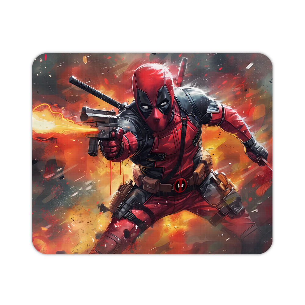 （画像用） Deadpool デッドプール マウスパッド ステッチ加工 ラバー素材 防水 滑り止め 超薄型 ゲーミング/オフィス対応