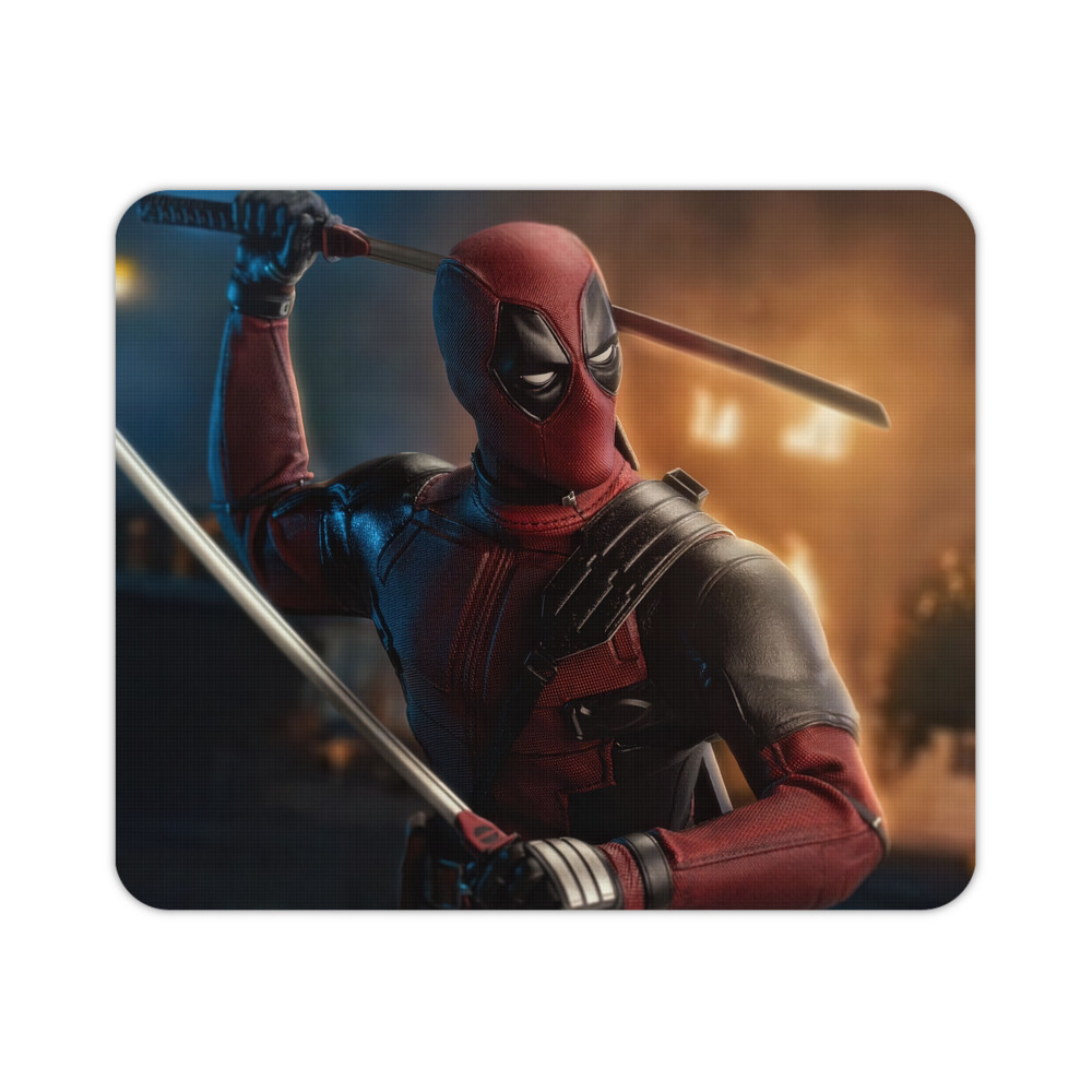 （画像用） Deadpool デッドプール マウスパッド ステッチ加工 ラバー素材 防水 滑り止め 超薄型 ゲーミング/オフィス対応