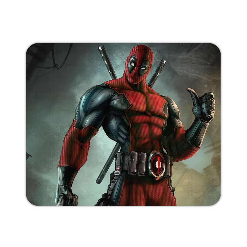 （画像用） Deadpool デッドプール マウスパッド ステッチ加工 ラバー素材 防水 滑り止め 超薄型 ゲーミング/オフィス対応