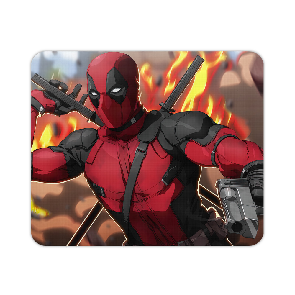 （画像用） Deadpool デッドプール マウスパッド ステッチ加工 ラバー素材 防水 滑り止め 超薄型 ゲーミング/オフィス対応