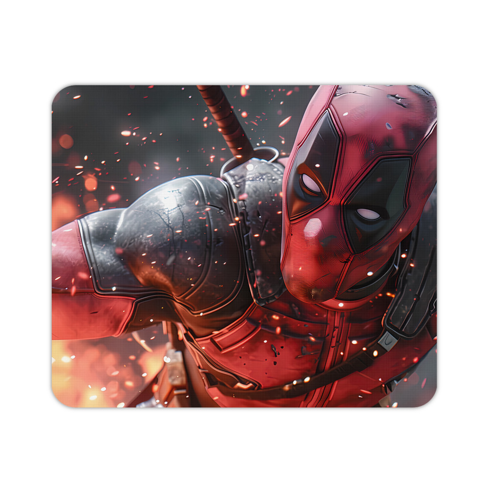 （画像用） Deadpool デッドプール マウスパッド ステッチ加工 ラバー素材 防水 滑り止め 超薄型 ゲーミング/オフィス対応