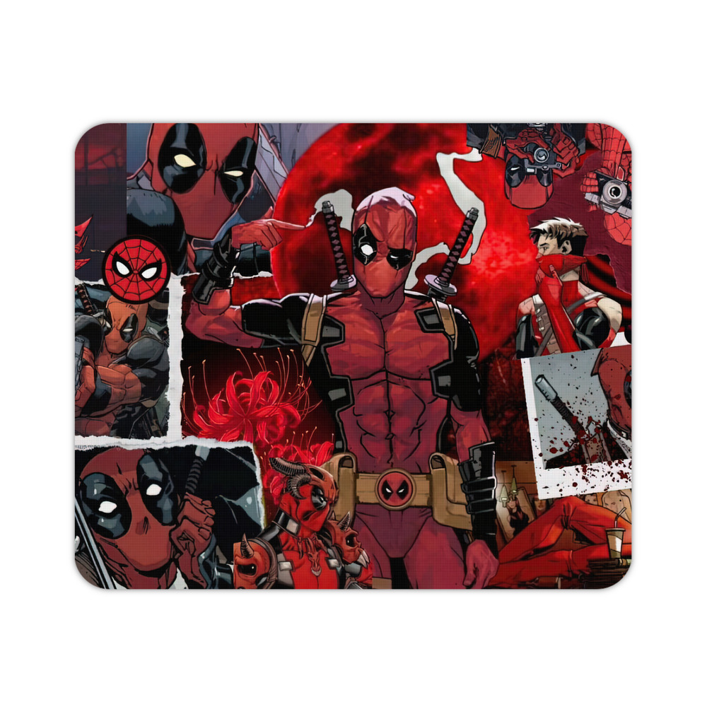（画像用） Deadpool デッドプール マウスパッド ステッチ加工 ラバー素材 防水 滑り止め 超薄型 ゲーミング/オフィス対応