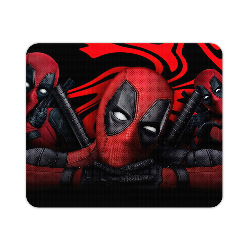 （画像用） Deadpool デッドプール マウスパッド ステッチ加工 ラバー素材 防水 滑り止め 超薄型 ゲーミング/オフィス対応