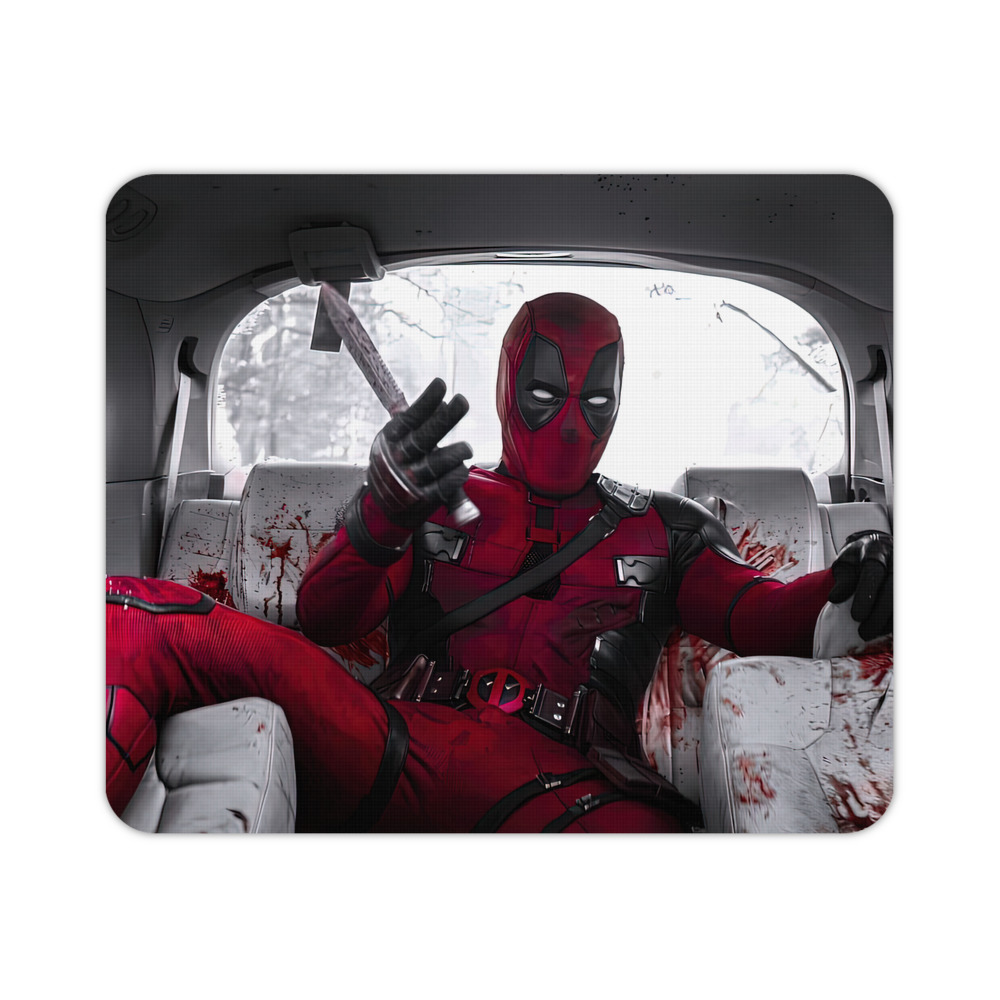 （画像用） Deadpool デッドプール マウスパッド ステッチ加工 ラバー素材 防水 滑り止め 超薄型 ゲーミング/オフィス対応