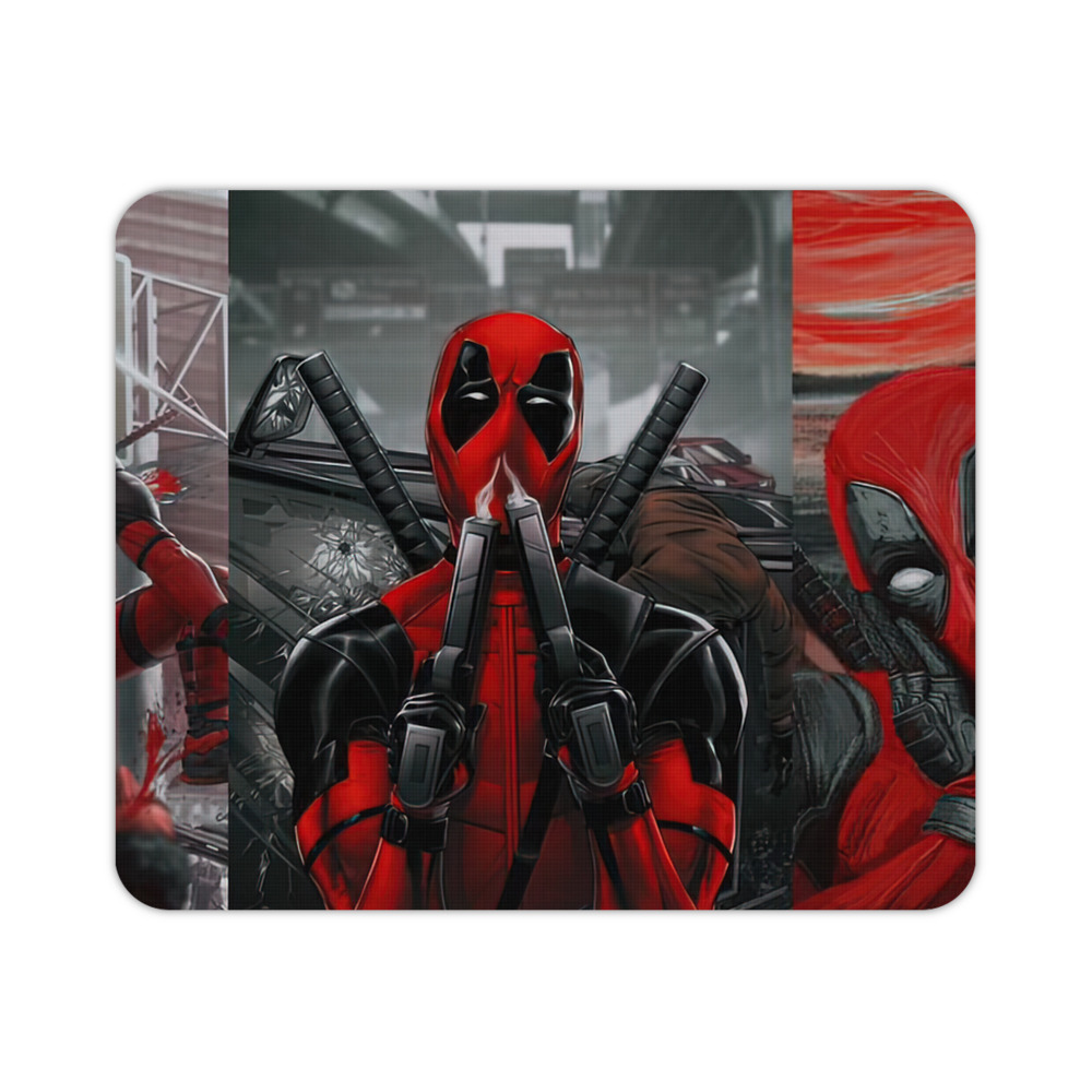 （画像用） Deadpool デッドプール マウスパッド ステッチ加工 ラバー素材 防水 滑り止め 超薄型 ゲーミング/オフィス対応
