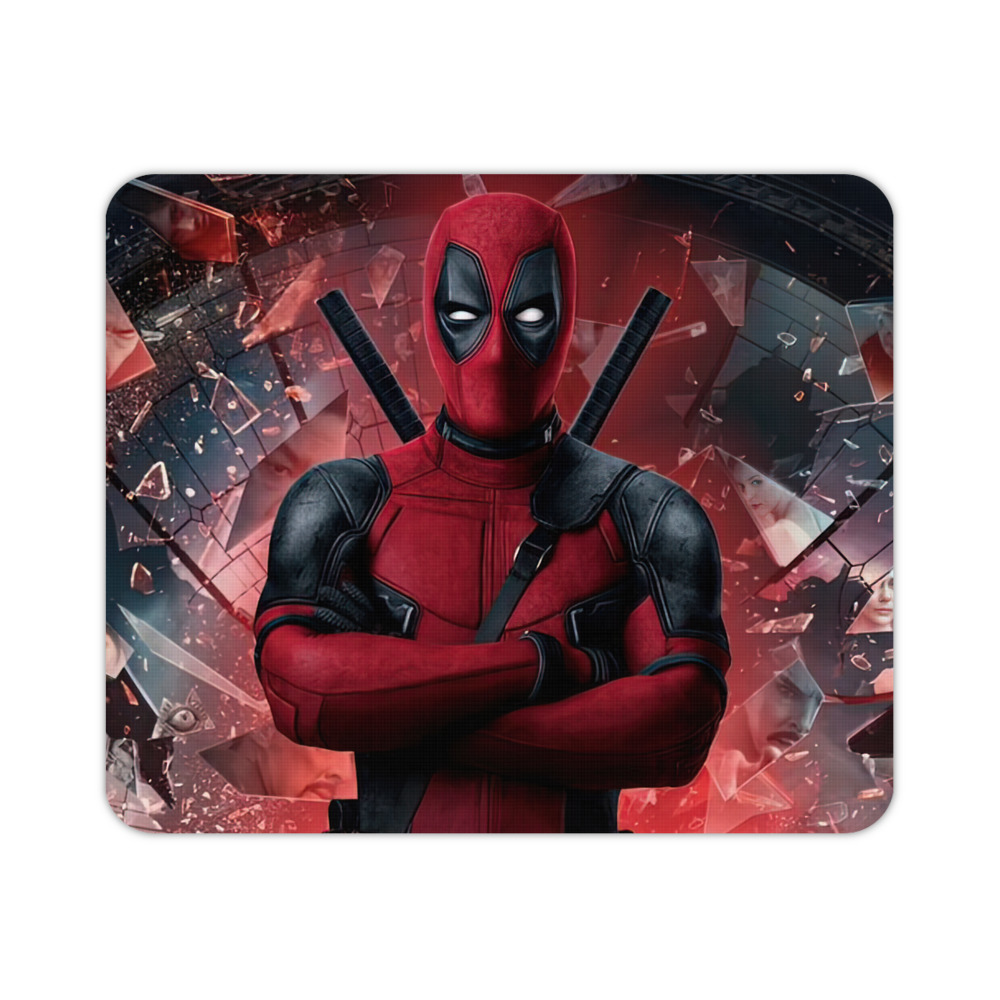 （画像用） Deadpool デッドプール マウスパッド ステッチ加工 ラバー素材 防水 滑り止め 超薄型 ゲーミング/オフィス対応