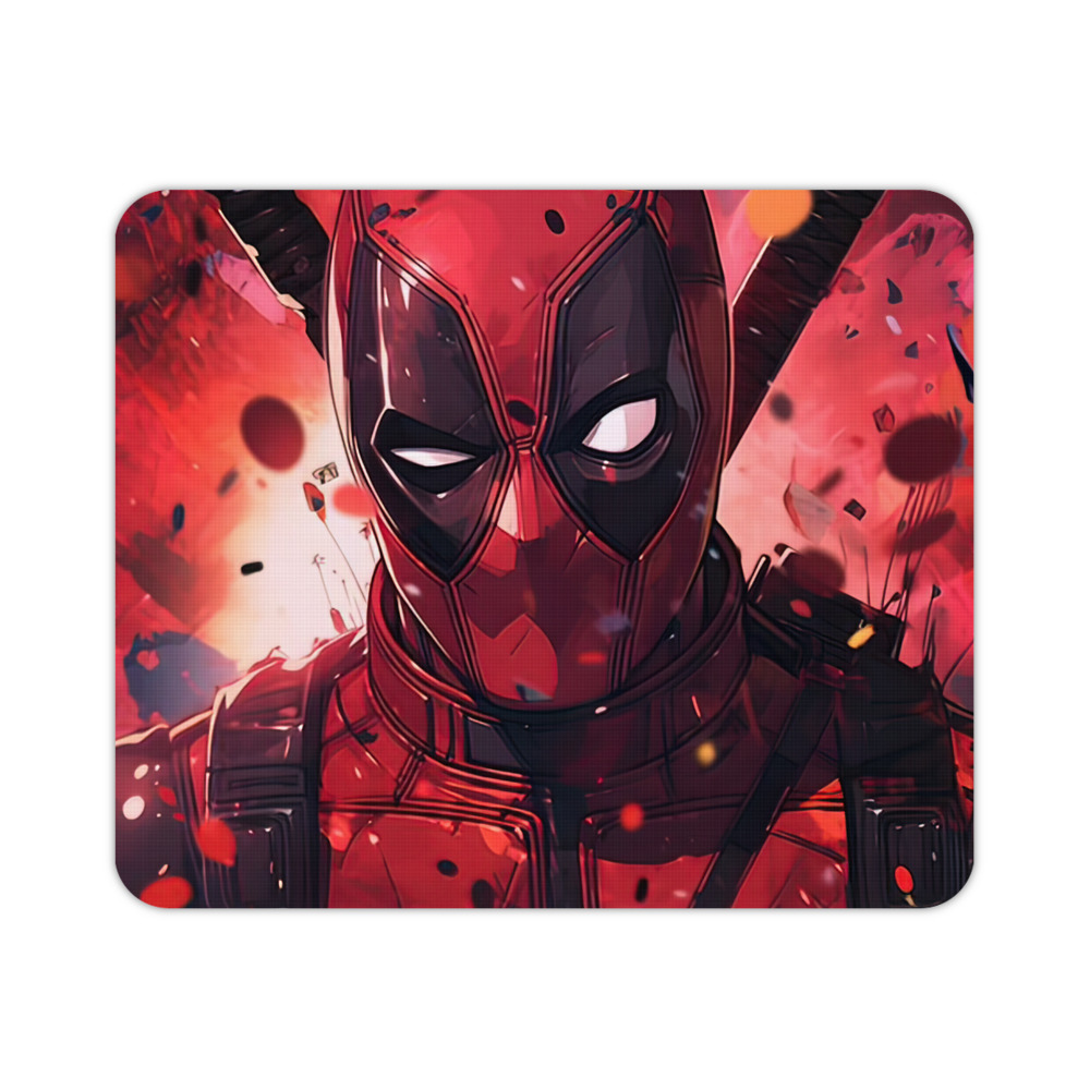 （画像用） Deadpool デッドプール マウスパッド ステッチ加工 ラバー素材 防水 滑り止め 超薄型 ゲーミング/オフィス対応