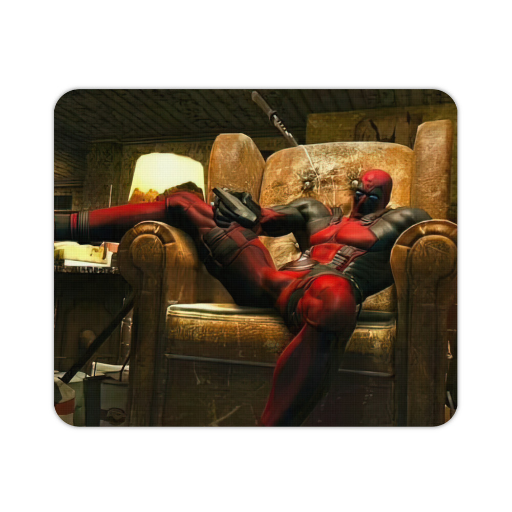 （画像用） Deadpool デッドプール マウスパッド ステッチ加工 ラバー素材 防水 滑り止め 超薄型 ゲーミング/オフィス対応