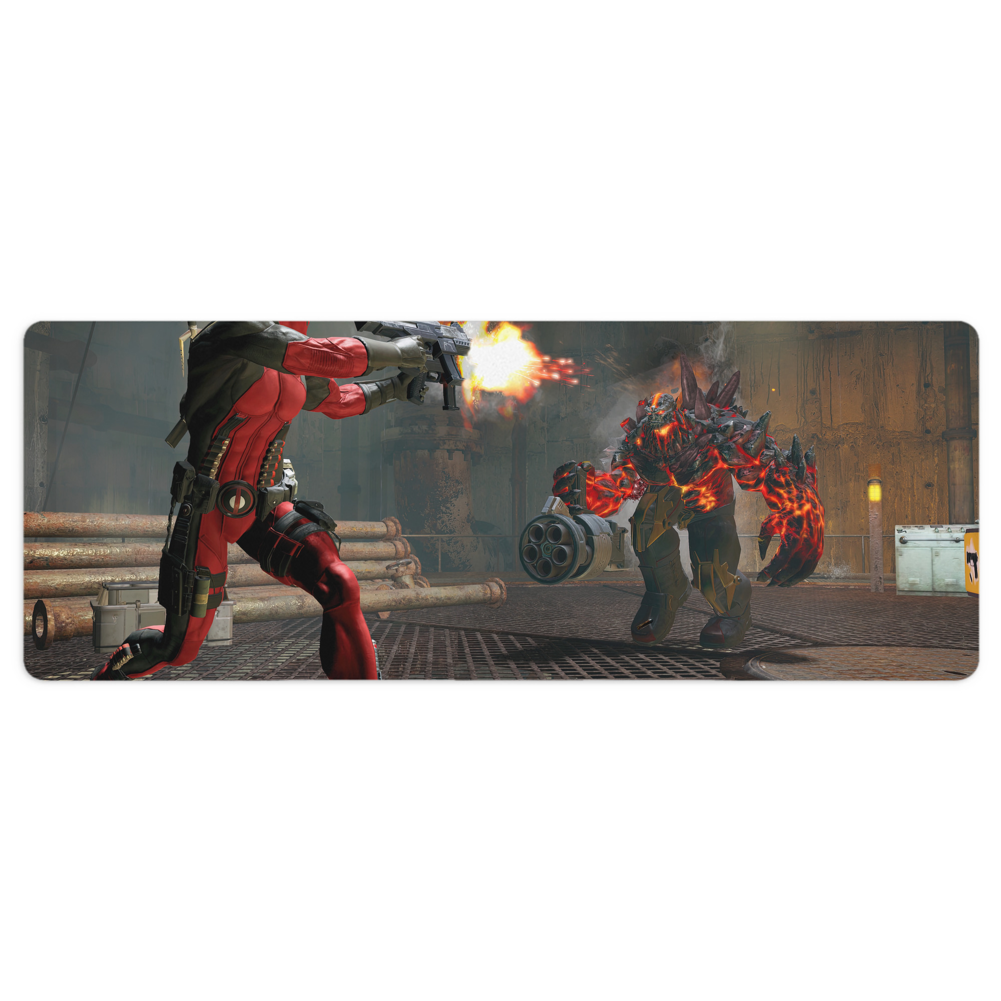 （画像用） Deadpool デッドプール ステッチ加工 大判デスクマット／滑り止めマウスパッド