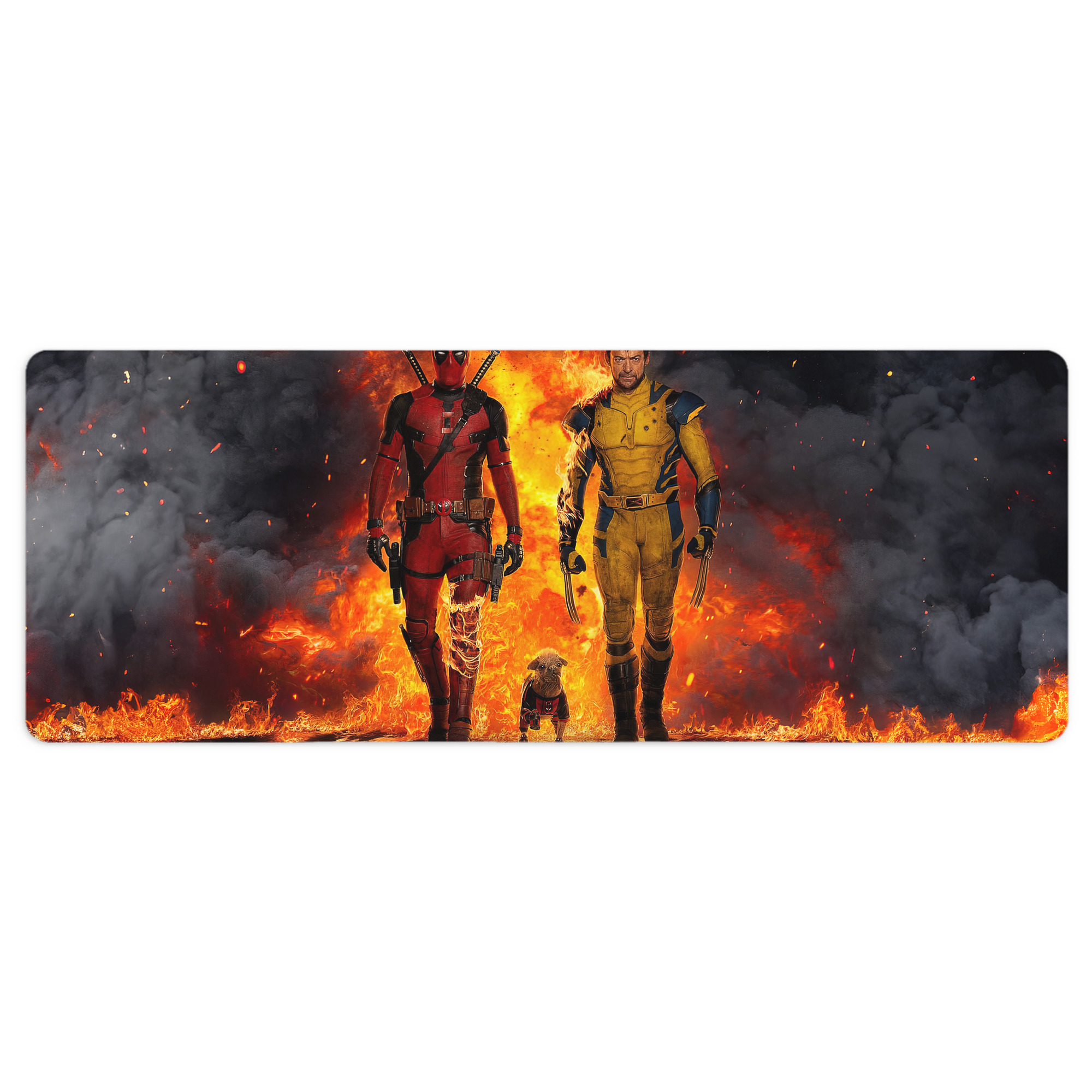 （画像用） Deadpool デッドプール ステッチ加工 大判デスクマット／滑り止めマウスパッド