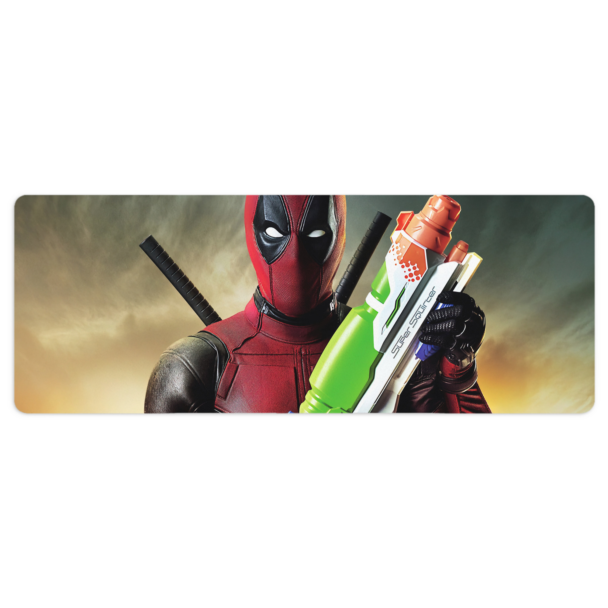 （画像用） Deadpool デッドプール ステッチ加工 大判デスクマット／滑り止めマウスパッド