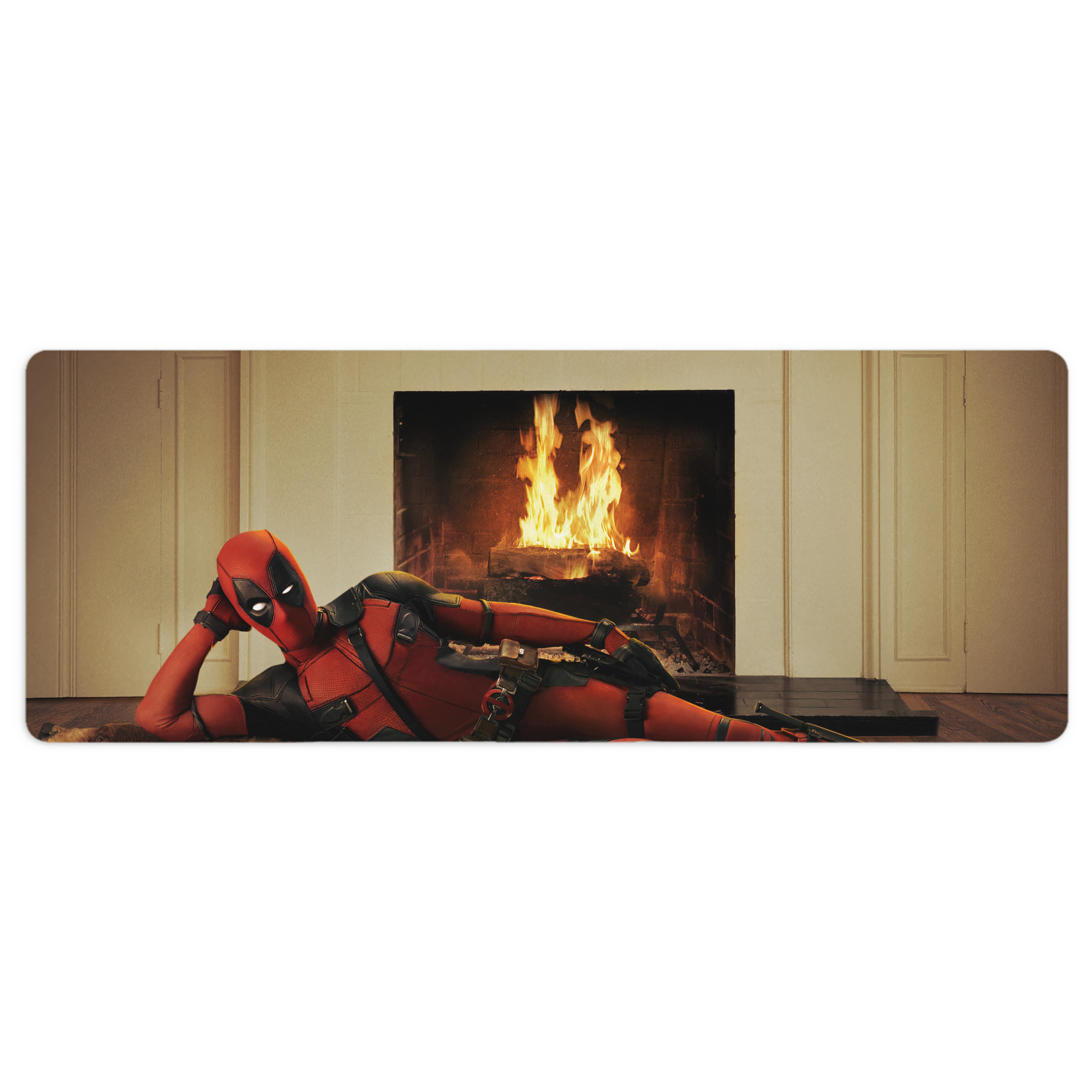 （画像用） Deadpool デッドプール ステッチ加工 大判デスクマット／滑り止めマウスパッド