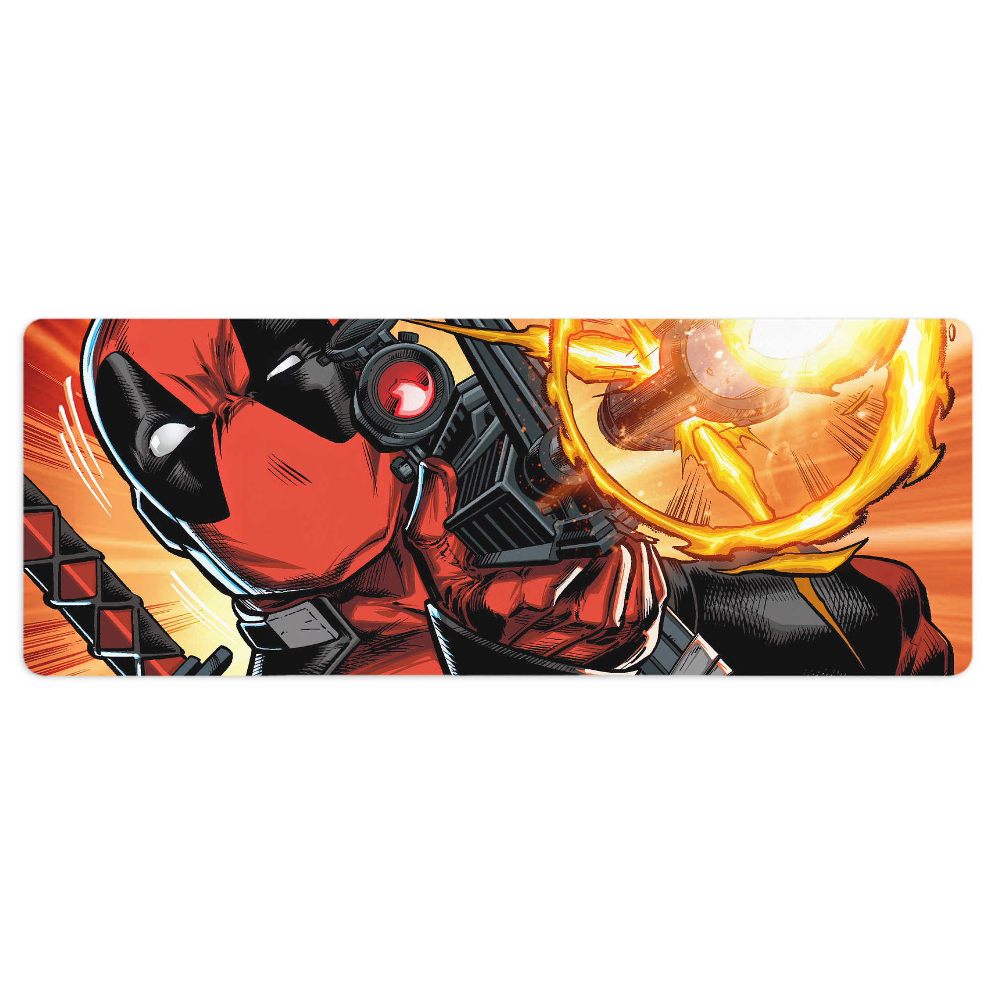 （画像用） Deadpool デッドプール ステッチ加工 大判デスクマット／滑り止めマウスパッド