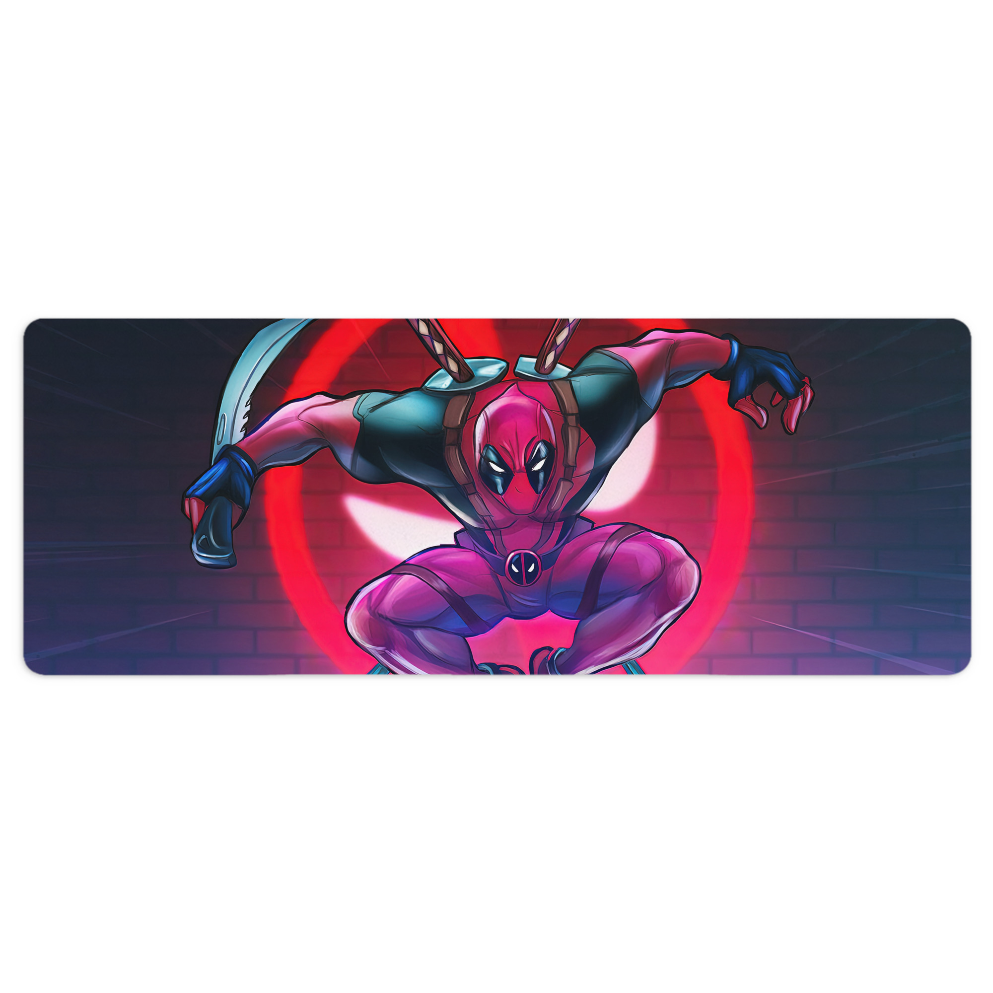 （画像用） Deadpool デッドプール ステッチ加工 大判デスクマット／滑り止めマウスパッド