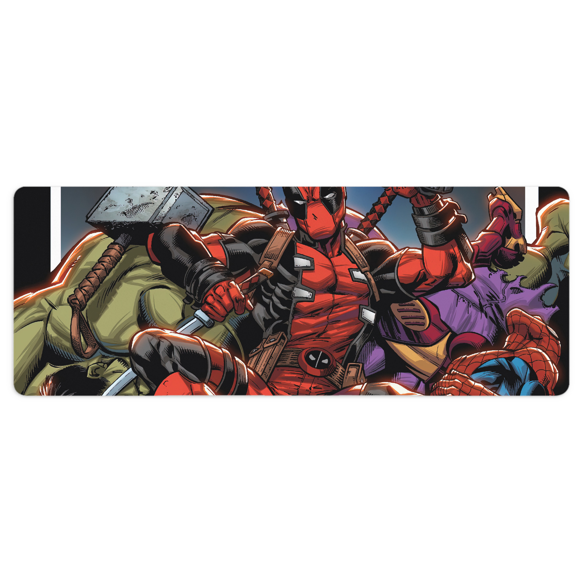 （画像用） Deadpool デッドプール ステッチ加工 大判デスクマット／滑り止めマウスパッド