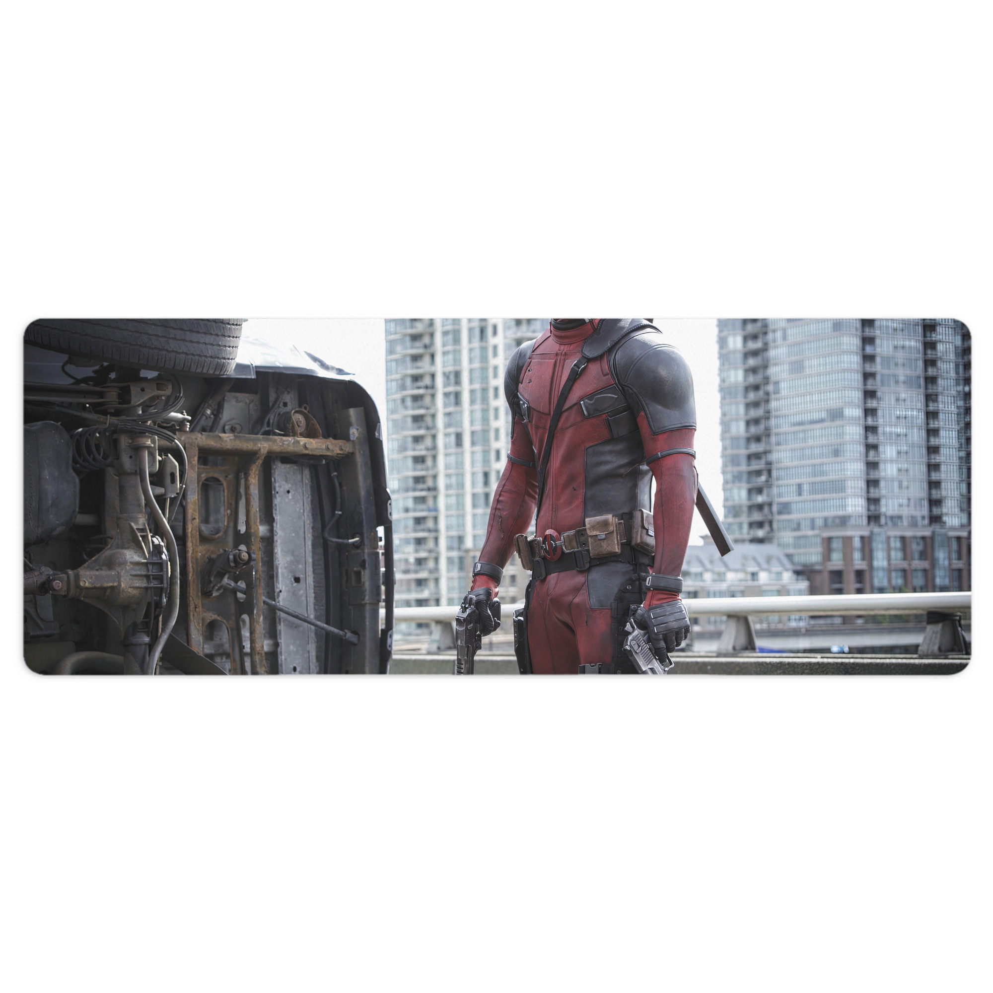 （画像用） Deadpool デッドプール ステッチ加工 大判デスクマット／滑り止めマウスパッド