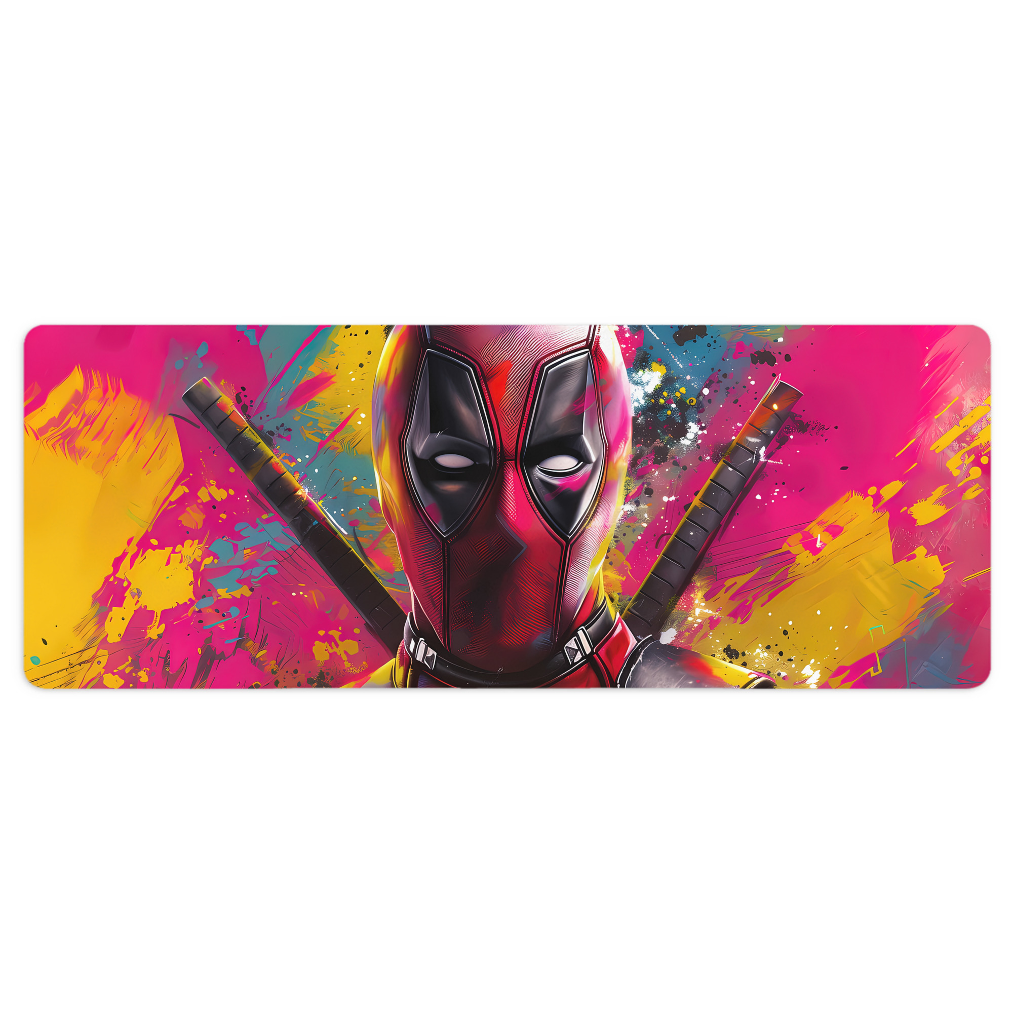 （画像用） Deadpool デッドプール ステッチ加工 大判デスクマット／滑り止めマウスパッド