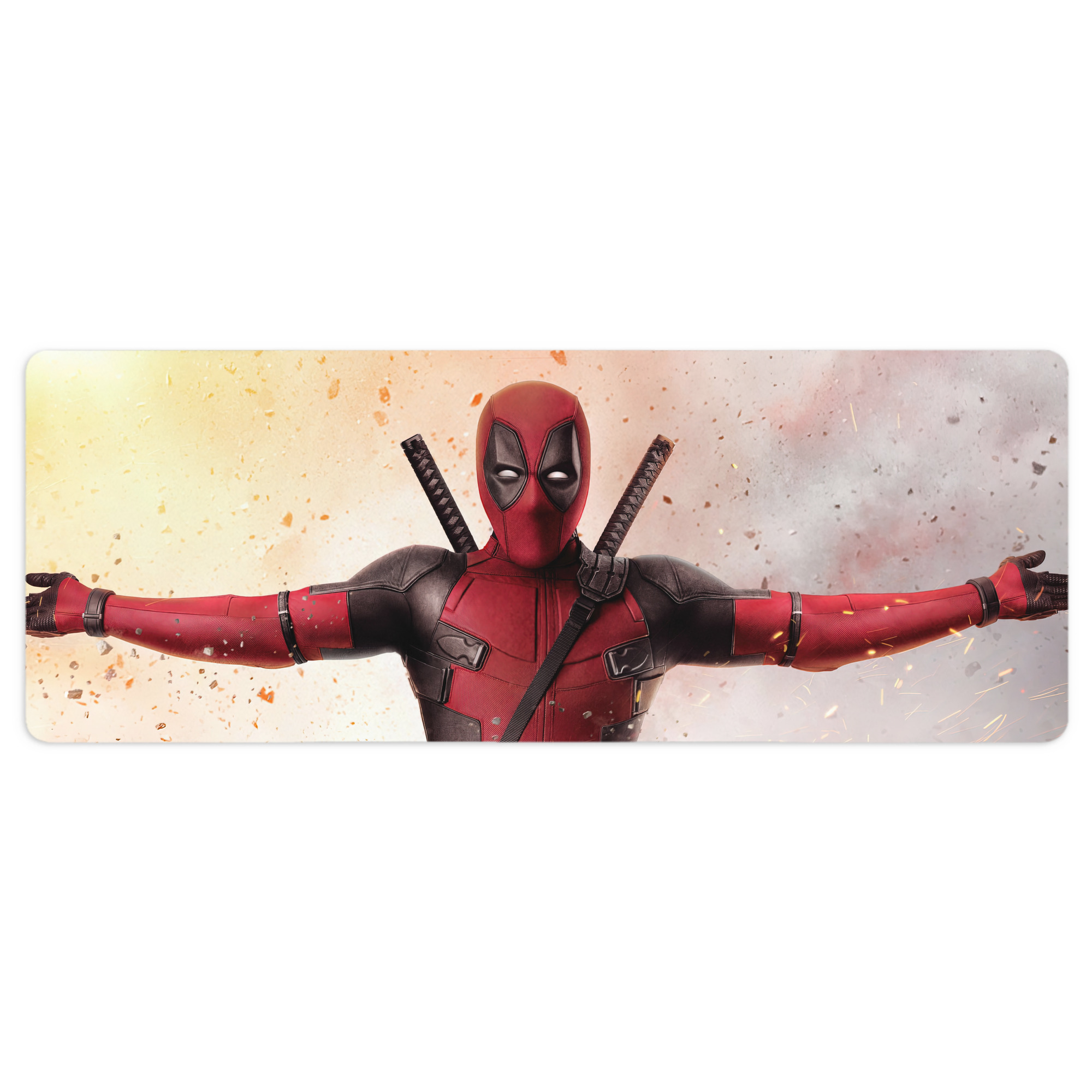 （画像用） Deadpool デッドプール ステッチ加工 大判デスクマット／滑り止めマウスパッド