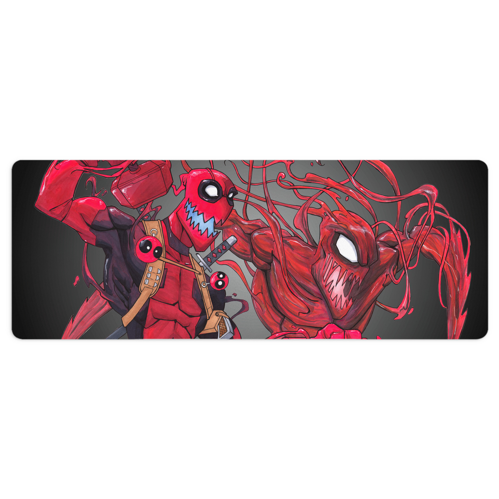 （画像用） Deadpool デッドプール ステッチ加工 大判デスクマット／滑り止めマウスパッド