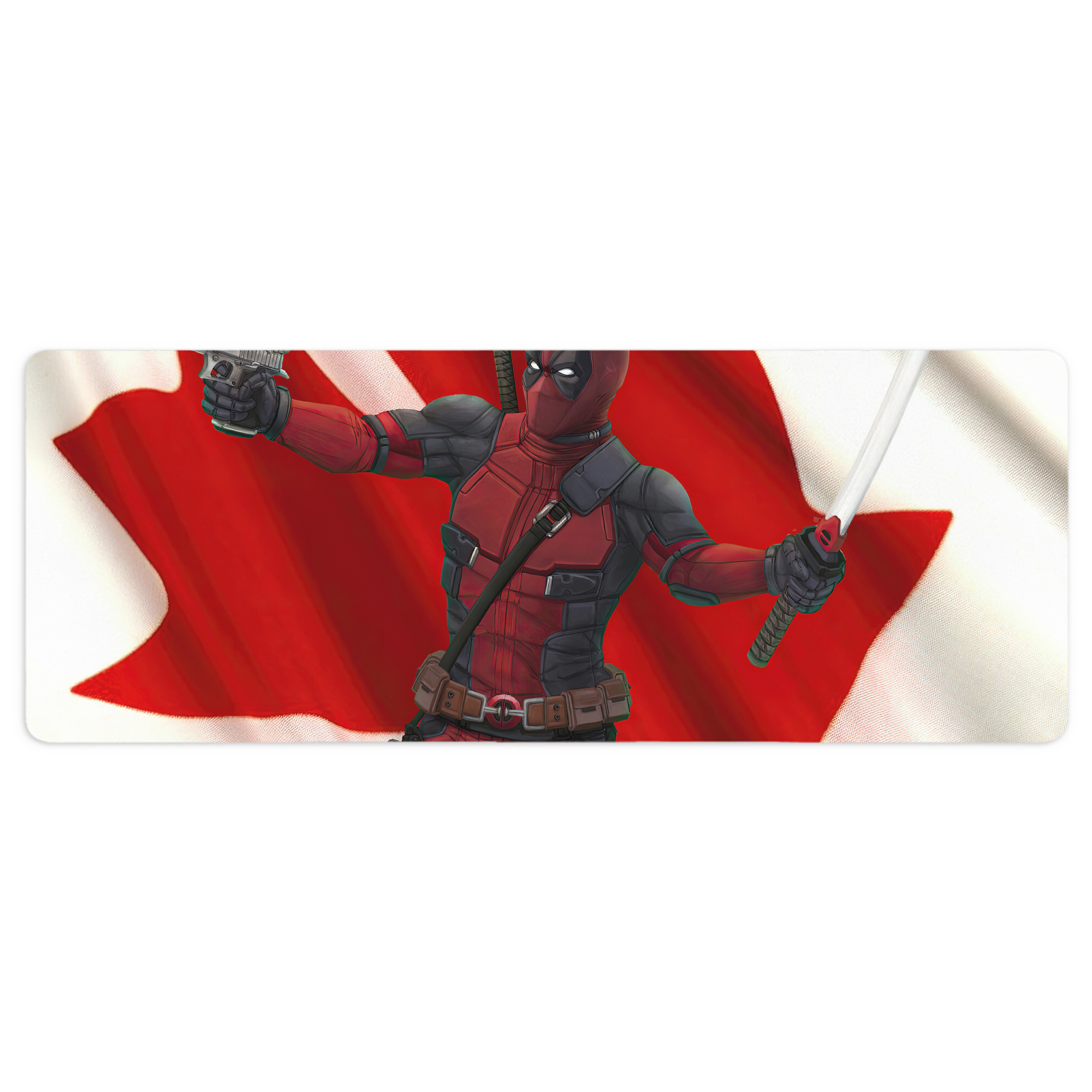 （画像用） Deadpool デッドプール ステッチ加工 大判デスクマット／滑り止めマウスパッド
