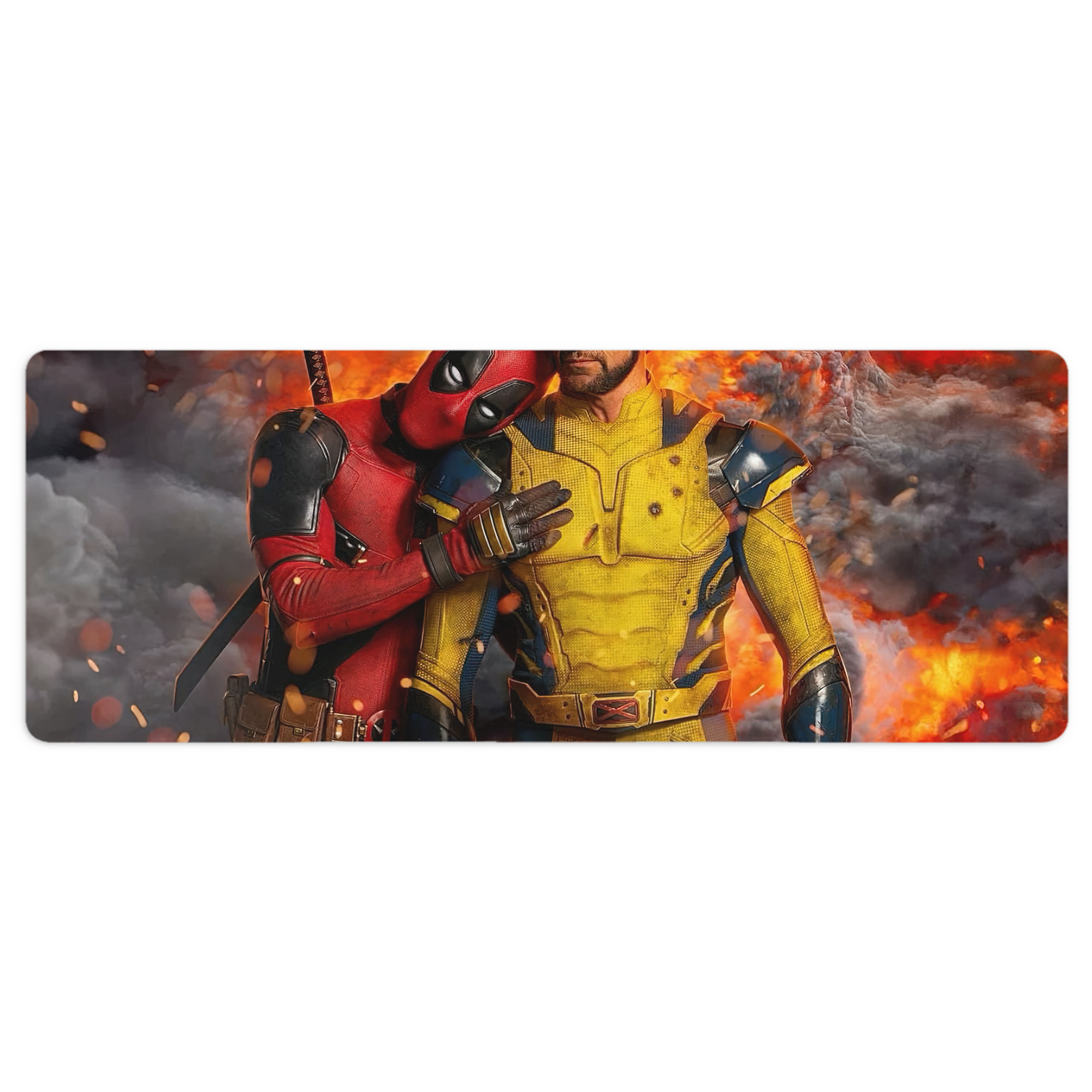 （画像用） Deadpool デッドプール ステッチ加工 大判デスクマット／滑り止めマウスパッド