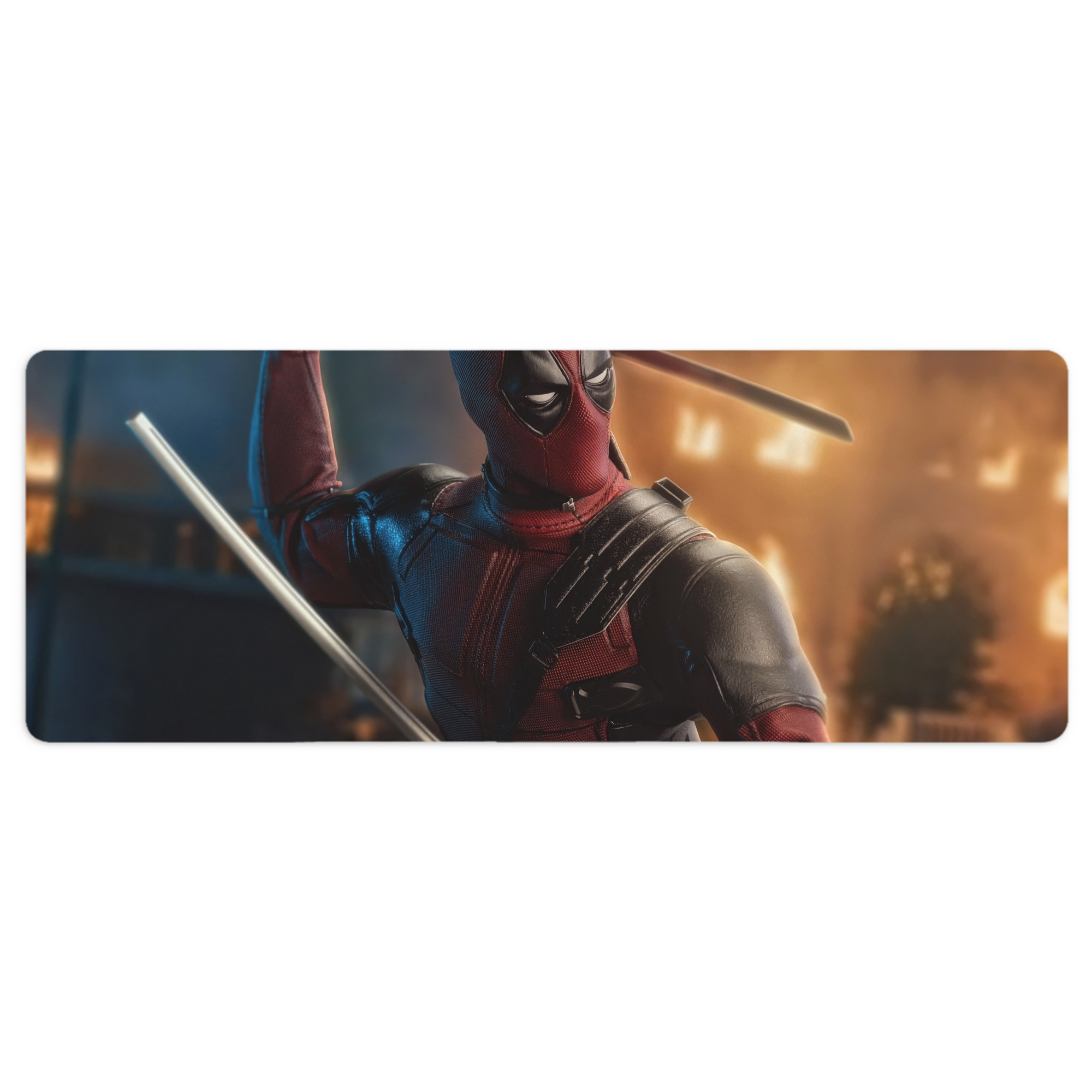 （画像用） Deadpool デッドプール ステッチ加工 大判デスクマット／滑り止めマウスパッド
